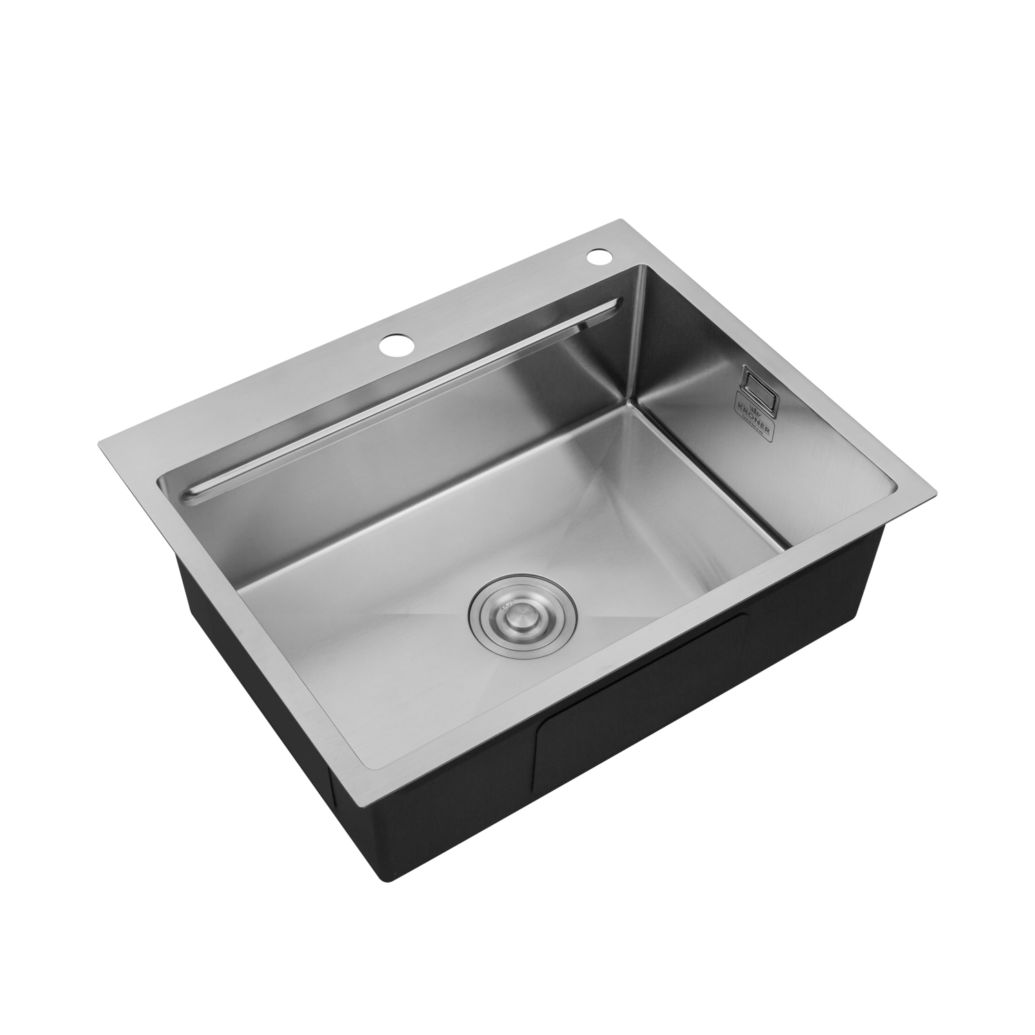 Кухонна мийка Kroner KRP Gebürstet - 6350HM (3.0/1.0 мм)