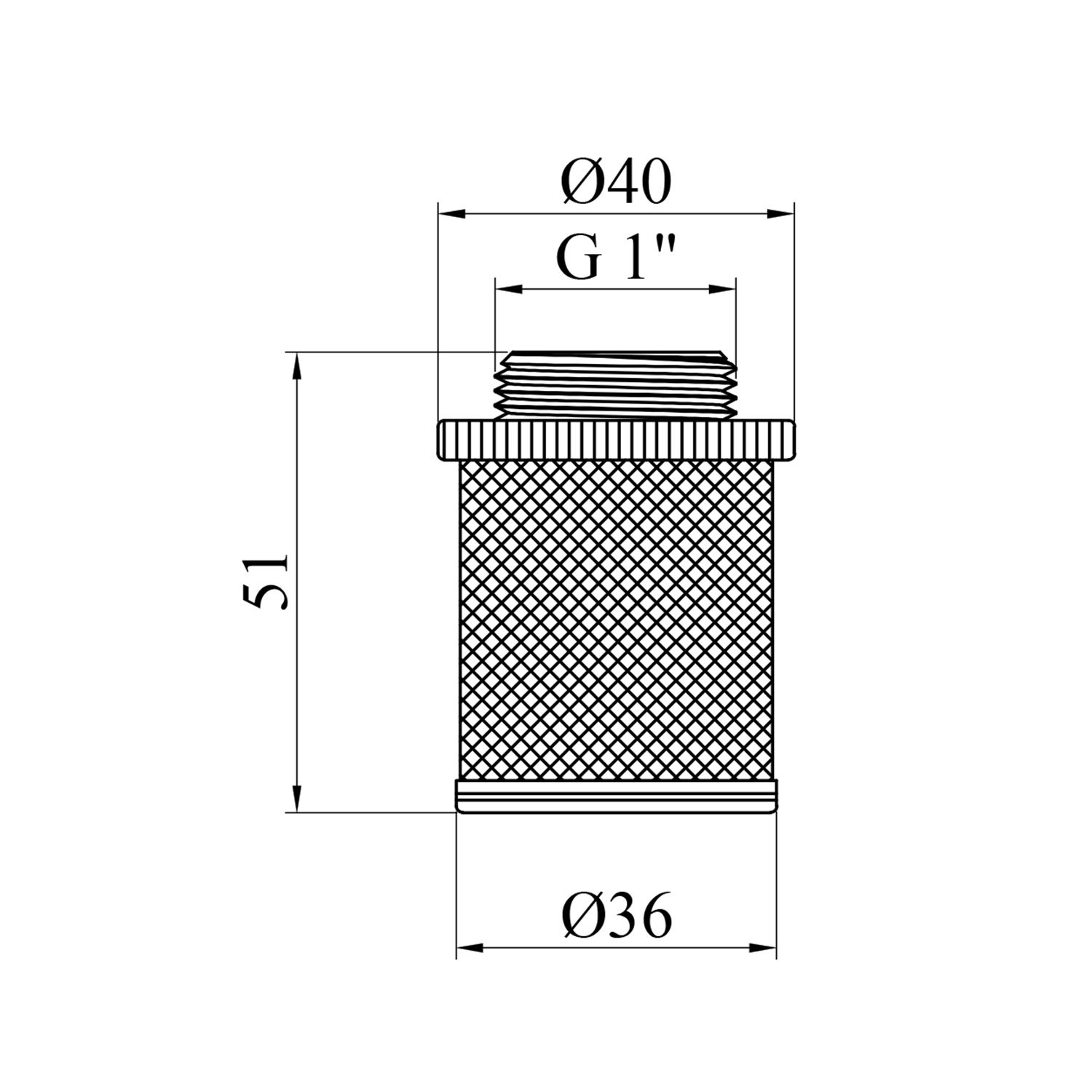 Сітка для зворотнього клапана Karro 1" нержавіюча сталь KR-6122