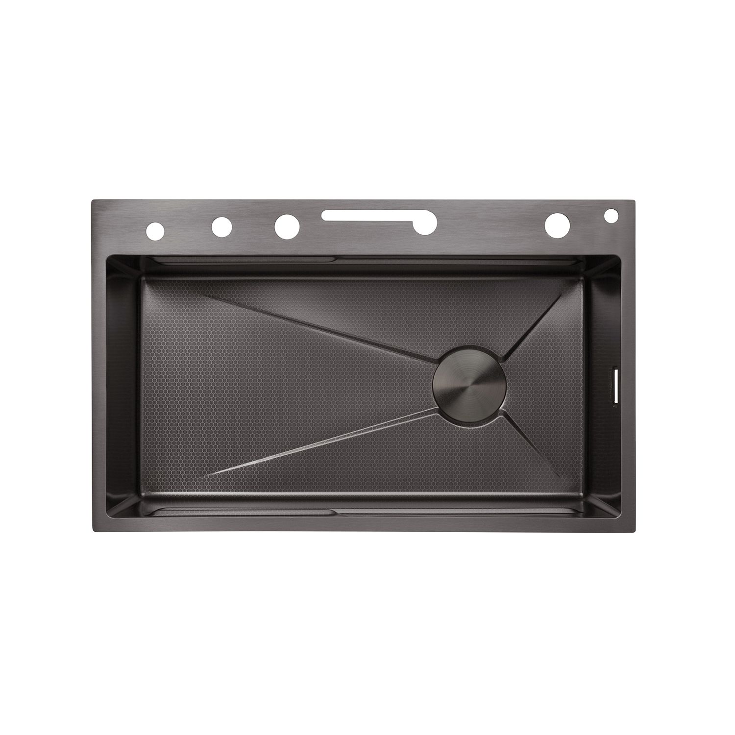 Кухонна мийка Kroner KRP Schwarze - SET7546ARTHM PVD (3.0/0.8 мм)