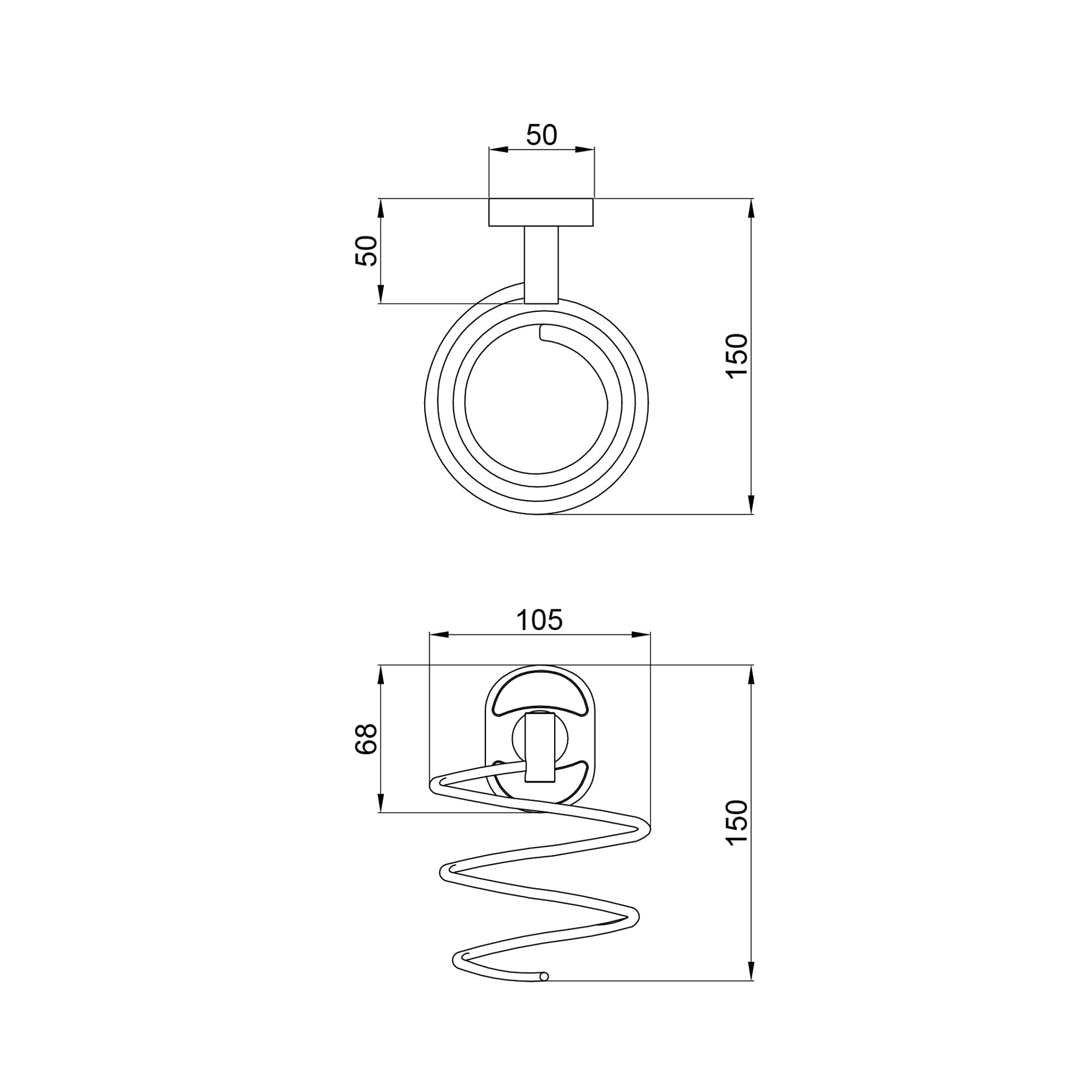 Держатель для фена Lidz (CRM) 114.04.04