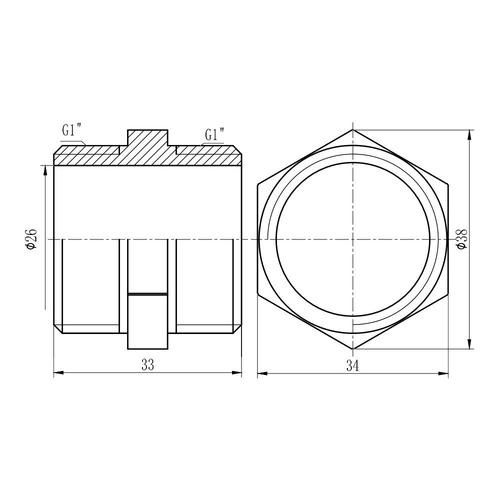 Ніпель Thermo Alliance Forte 1"x1"З посилений SF35825R