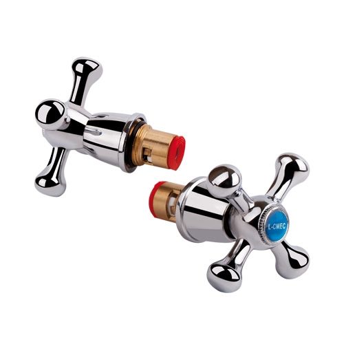 Кран-букса Touch-Z S11 керамика 1/2" с ручкой Smes LD21 (пара)