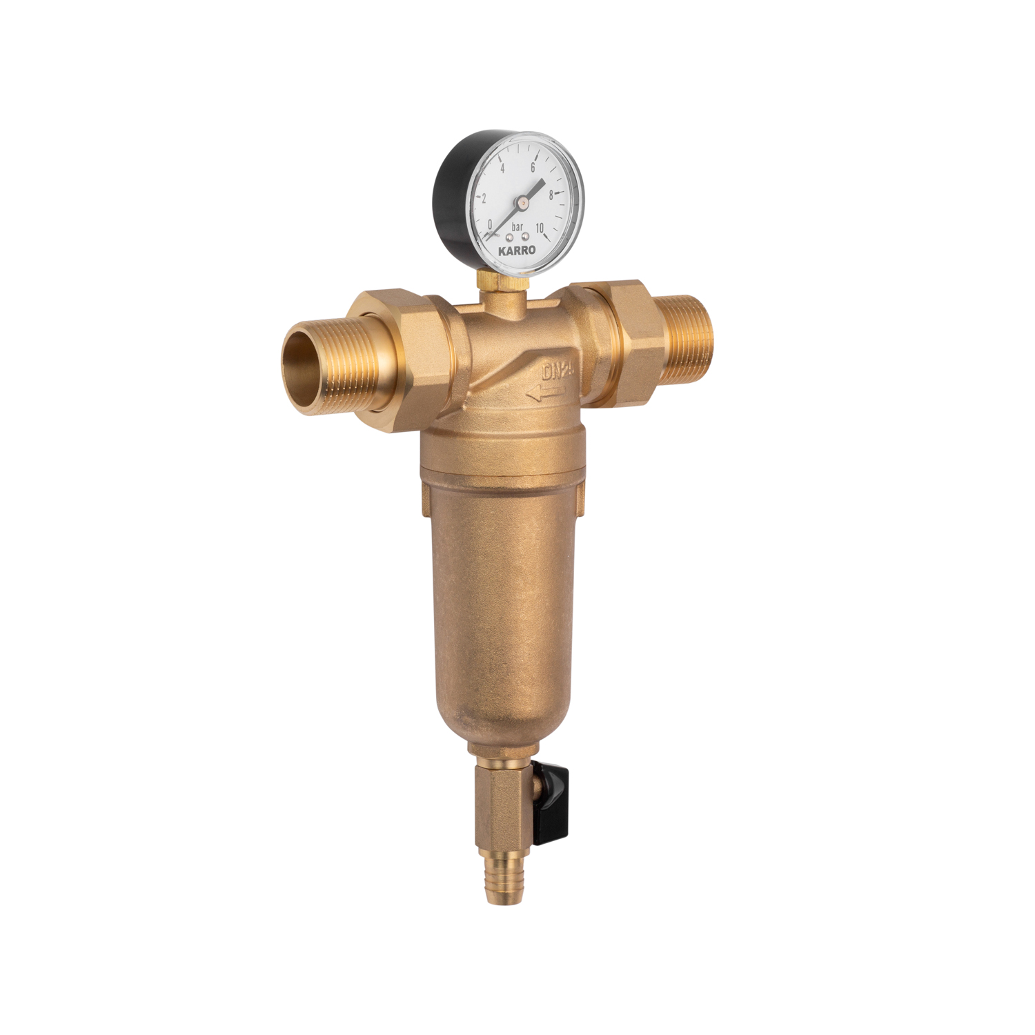 Фільтр самоочисний Karro "Super" 1" ЗЗ нікельований KR-88043