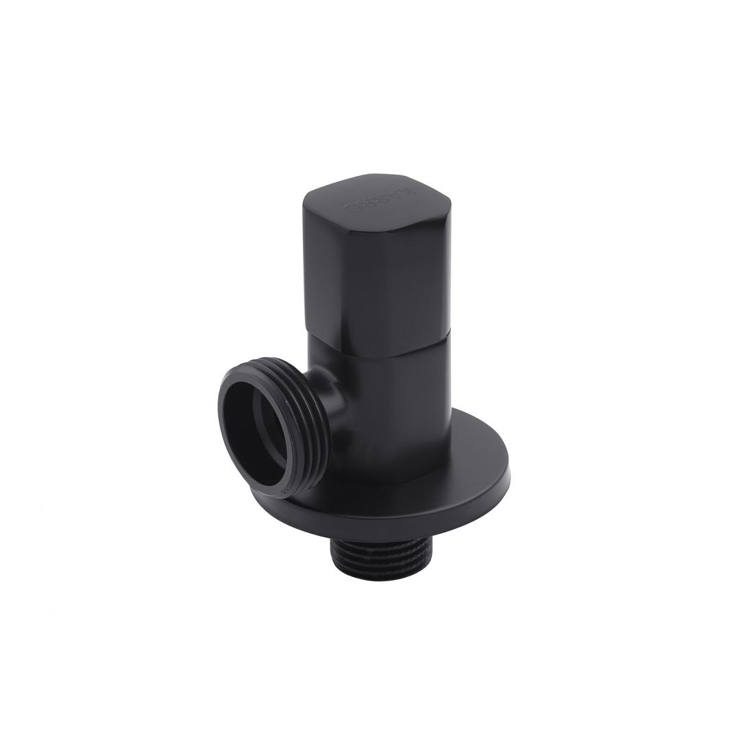 Кран приладовий для підключення Karro 1/2"х3/4" ЗЗ чорний KR-3123-1B