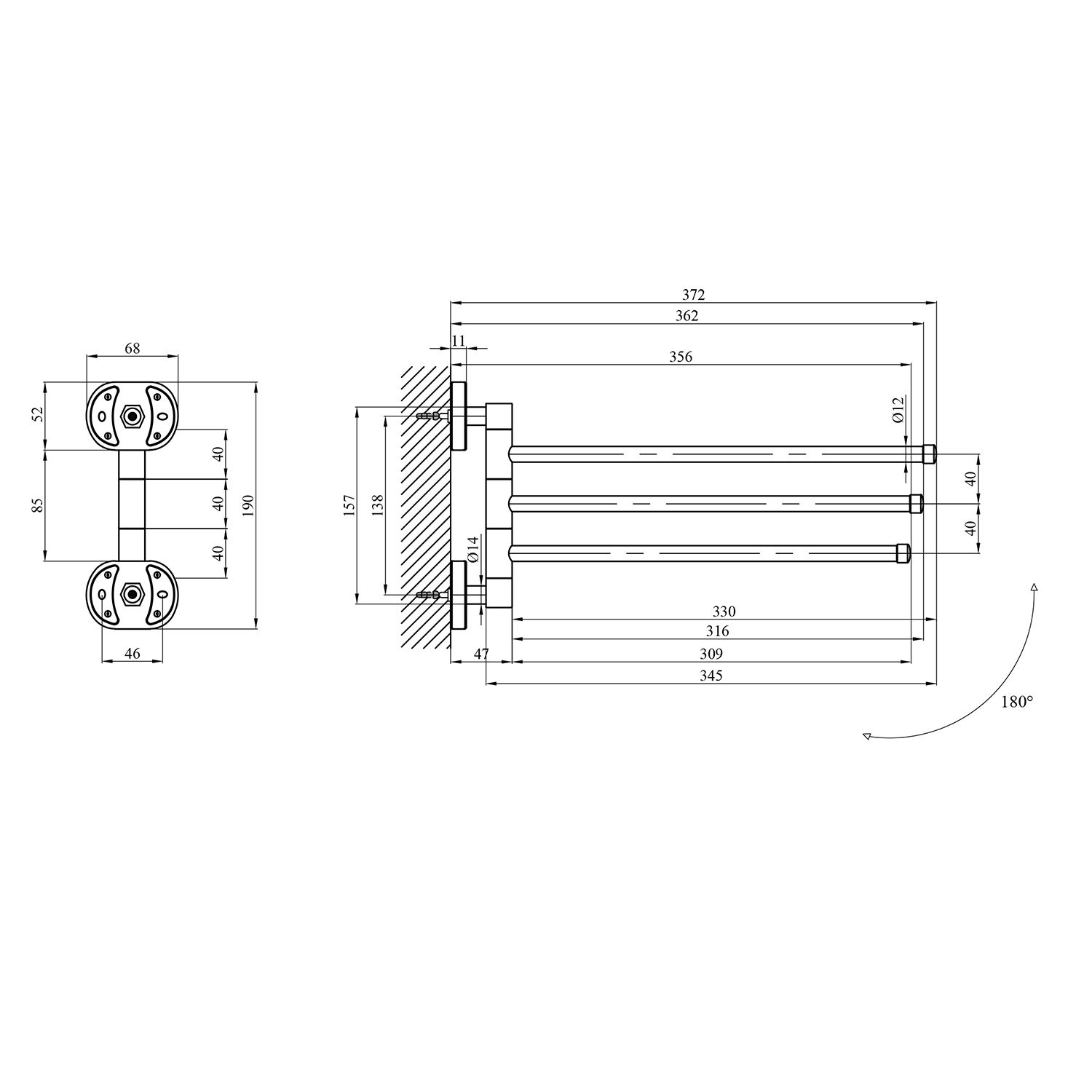 Тримач для рушників Kroner KRM Elbe - ACC2913