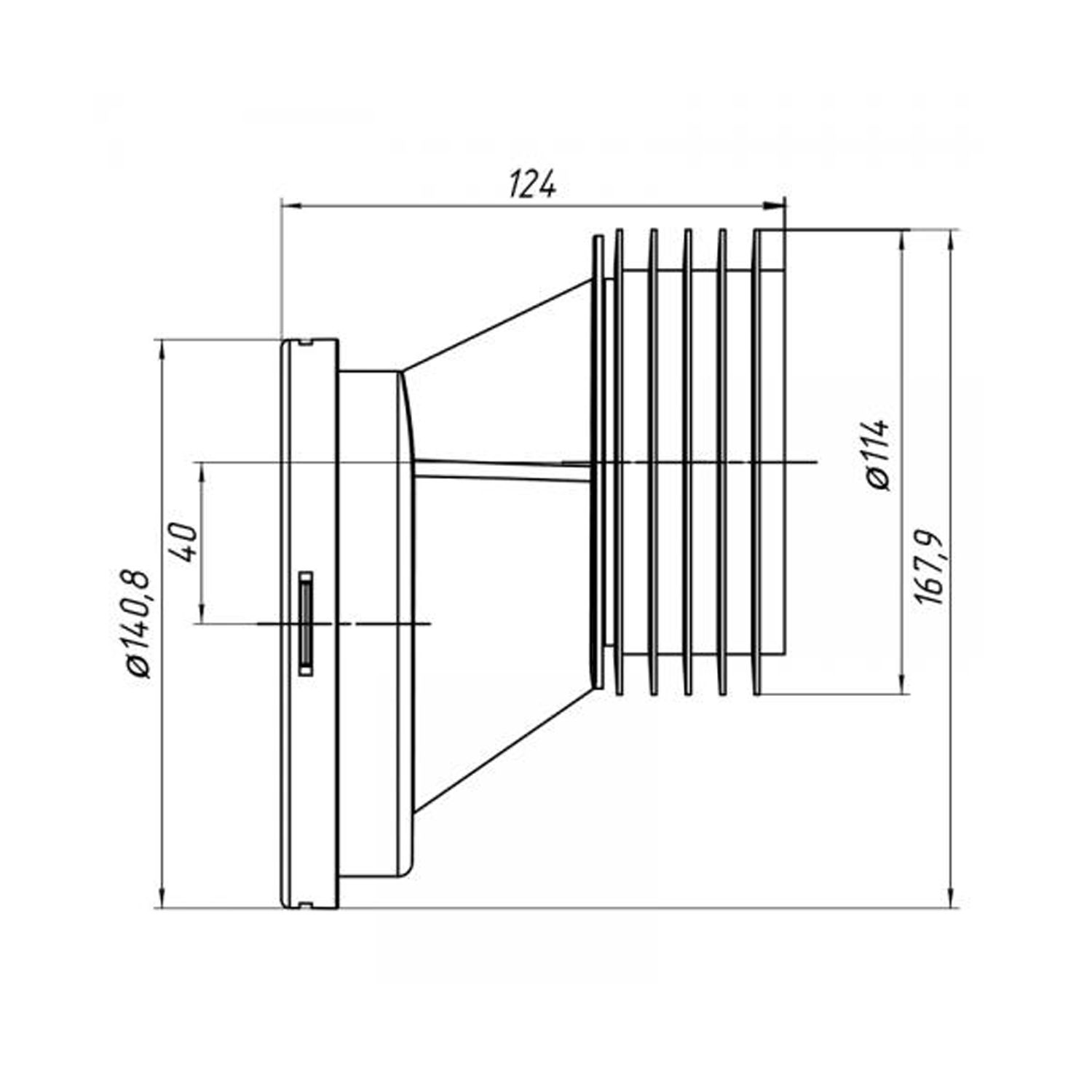 Фанова труба для унітаза ANIplast з випуском 110 мм W0420EU