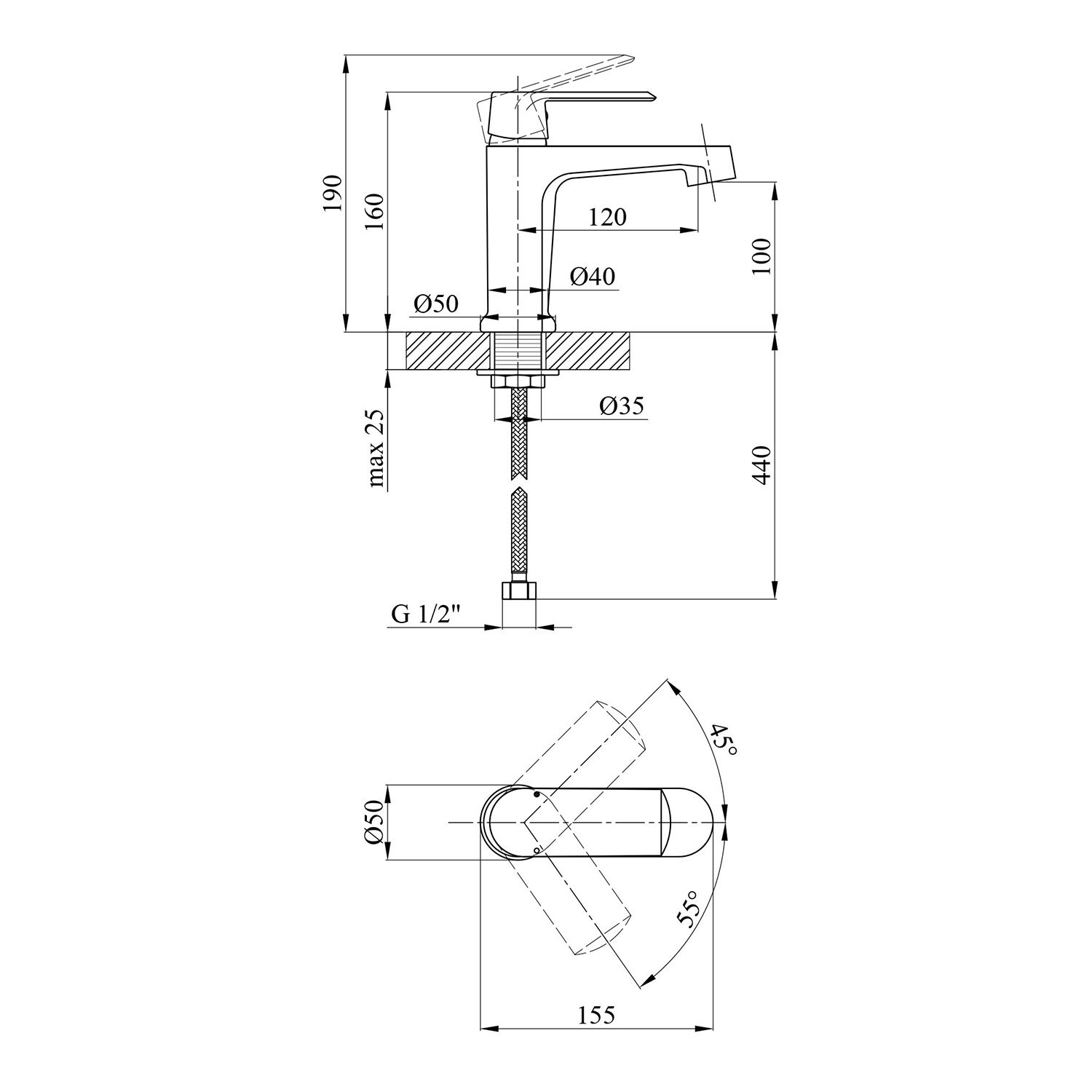 Набор 3 в 1 душова система Kroner Armada-C064K + змішувач Armada-C010 + змішувач Bidet-C082