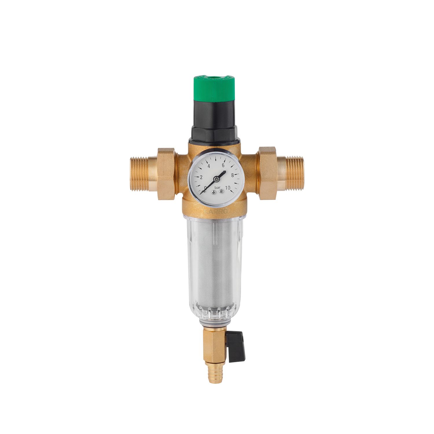 Фільтр самоочисний з редуктором тиску Karro 1" ЗЗ, латунний KR-8800