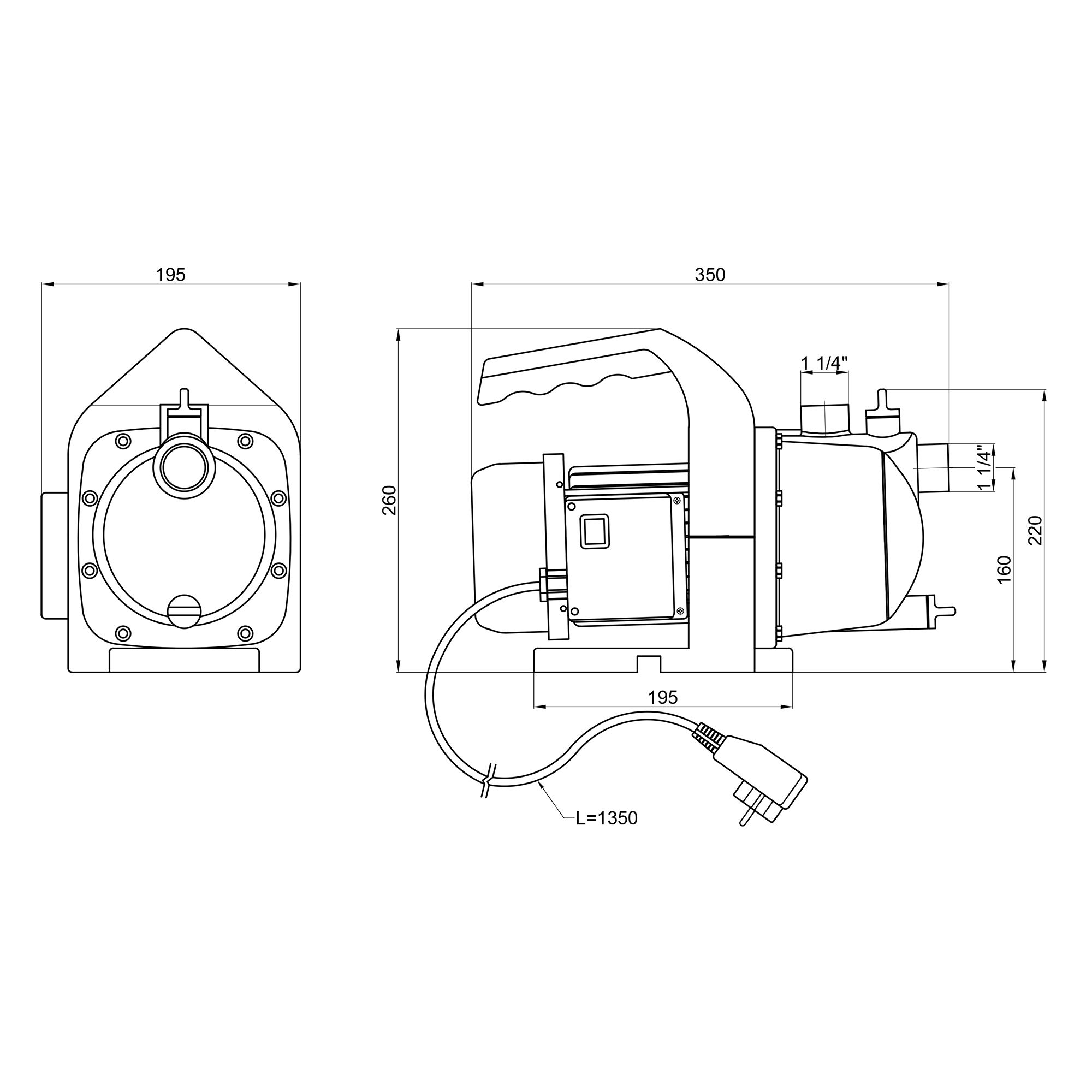 Насос поверхностный переносной Womar SGC800-3  0,8 кВт