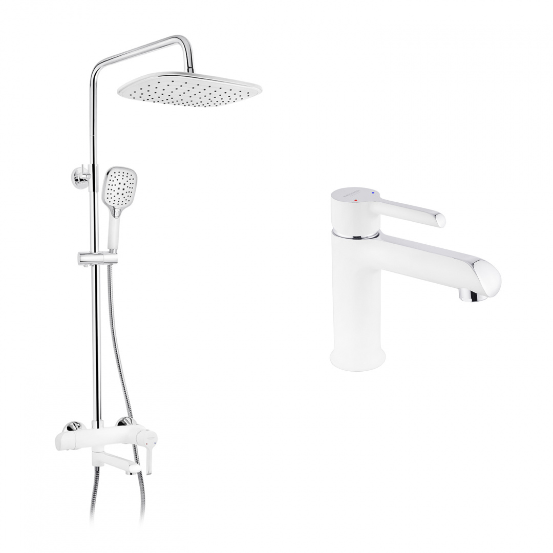 Набор 2 в 1 душова система Kroner Essen-W063 + змішувач Essen-W010