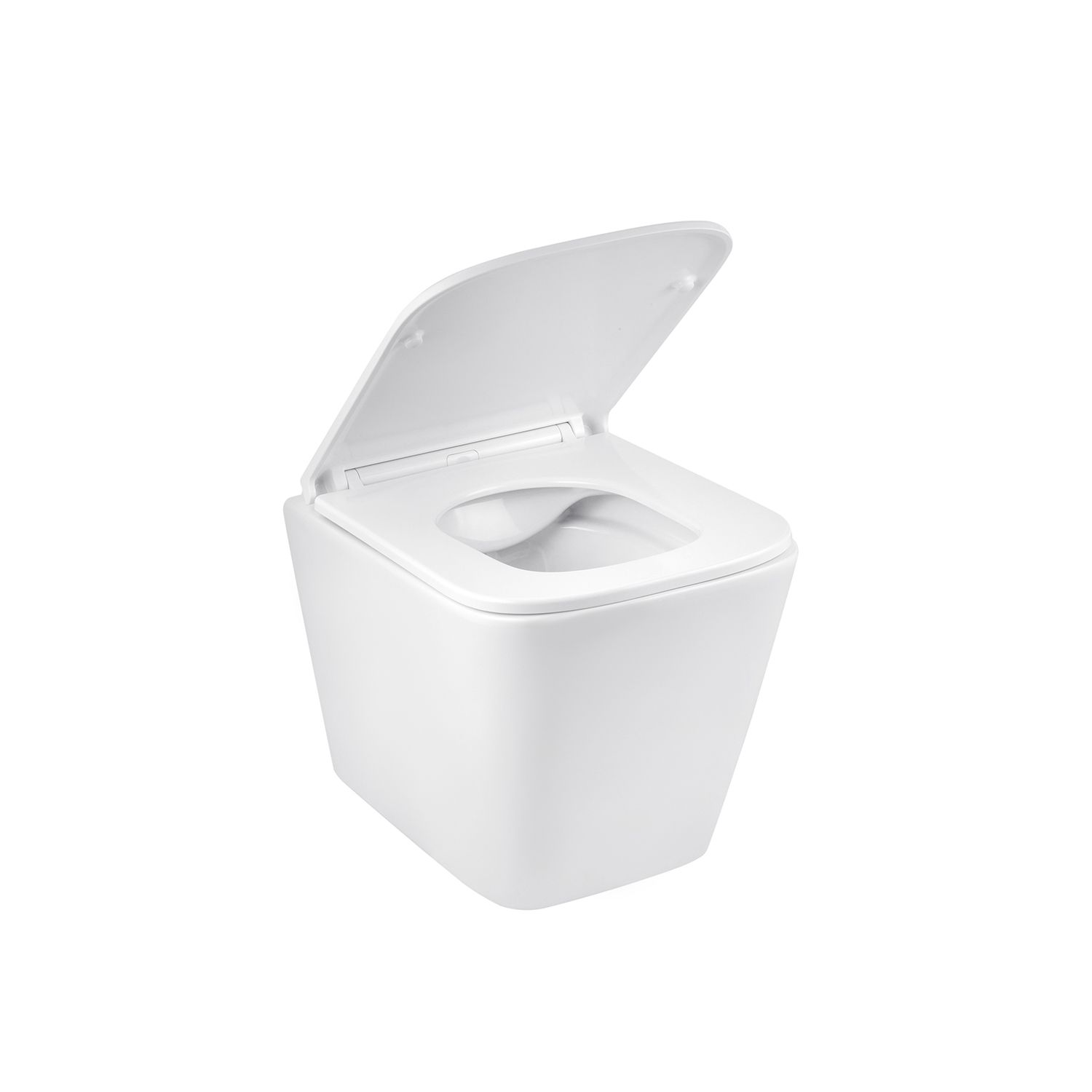 Унітаз підвісний Kroner Eifel WHI493436 RIMLESS безобідковий з сидінням Slim Duroplast / Soft-close / Quick relase (KE493436WHIR)