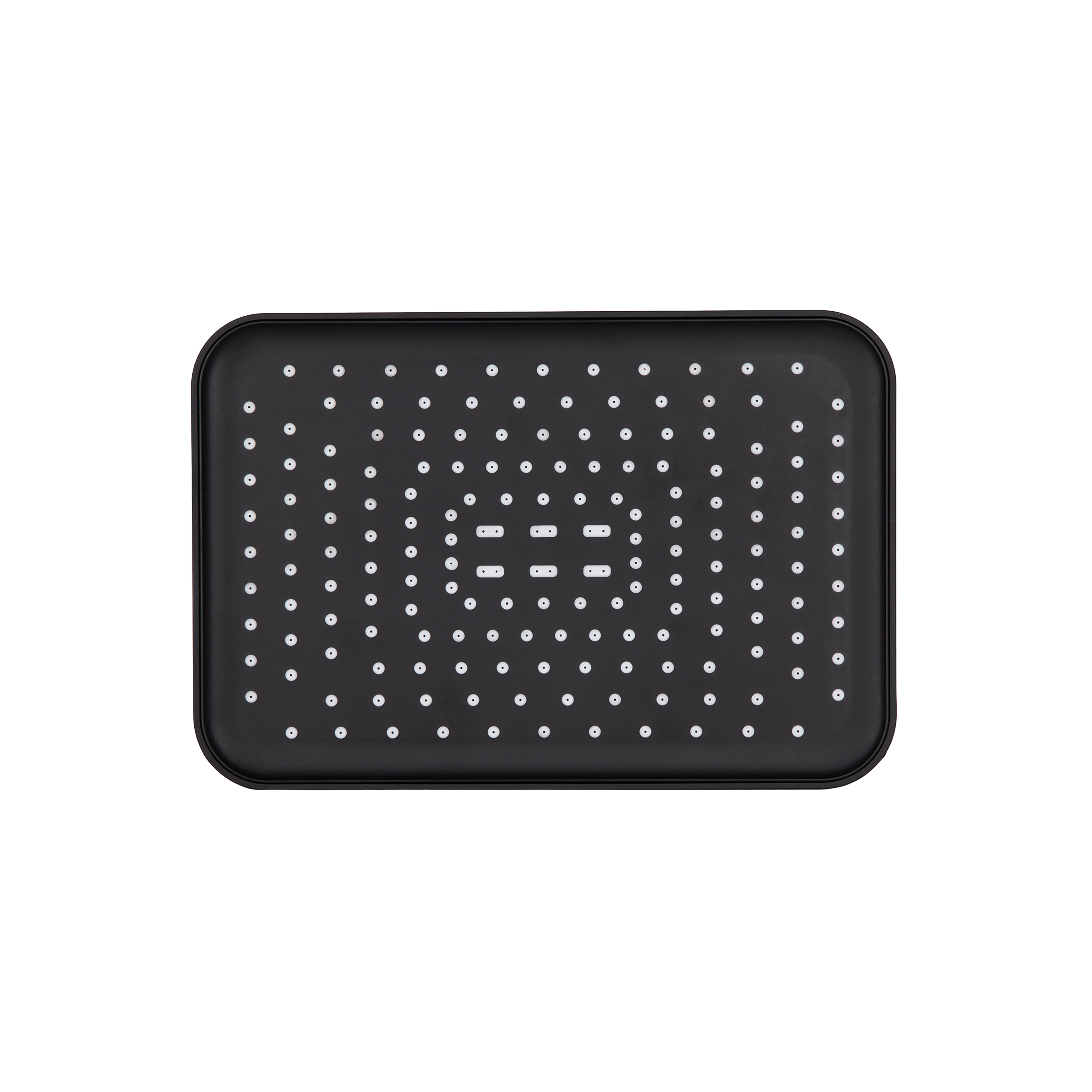 Лійка для верхнього душу Qtap Hlavova 260x180 мм прямокутна QTHLA107BLM45786 Black Matt