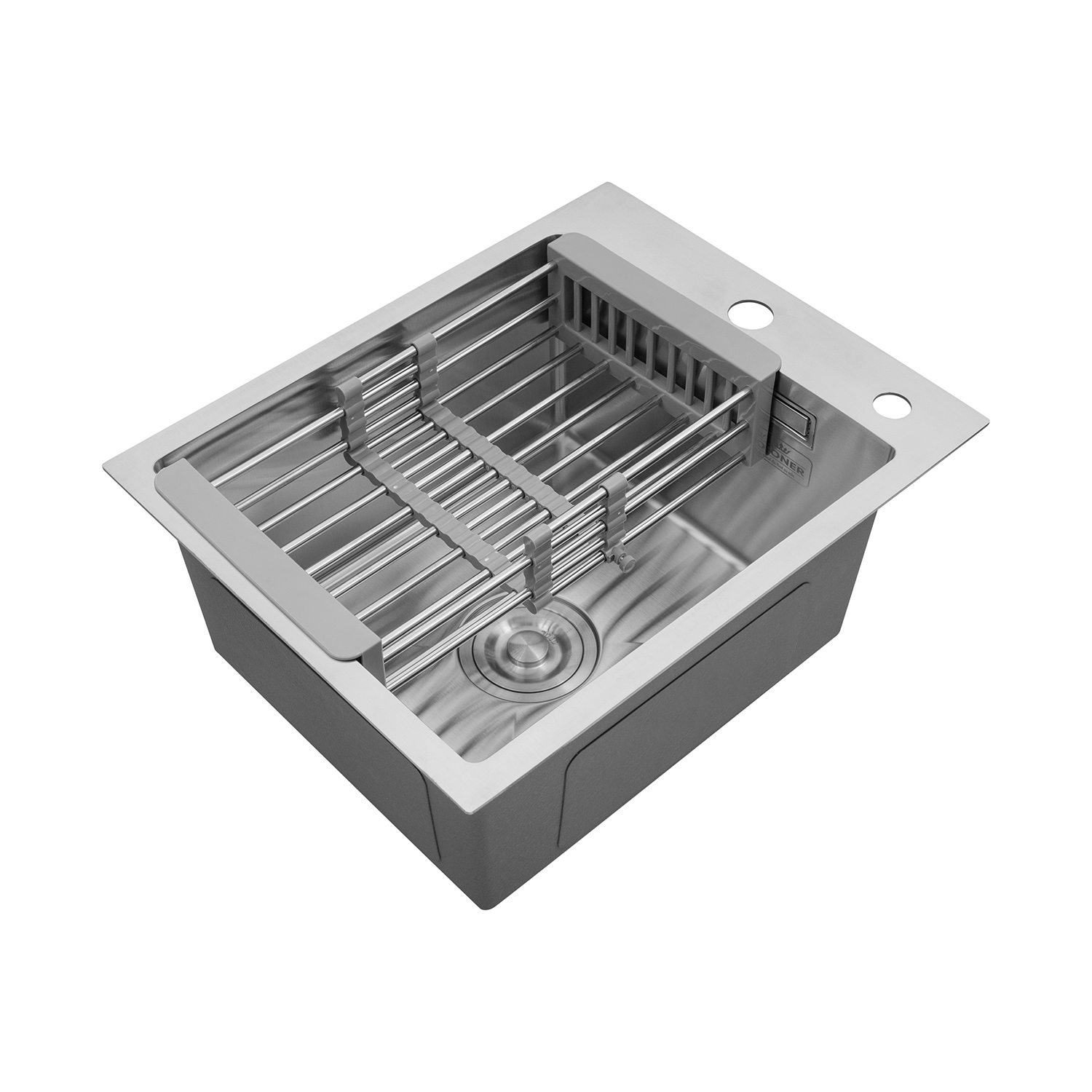 Кухонна мийка Kroner KRP Gebürstet - 4050HM (3.0/1.0 мм)