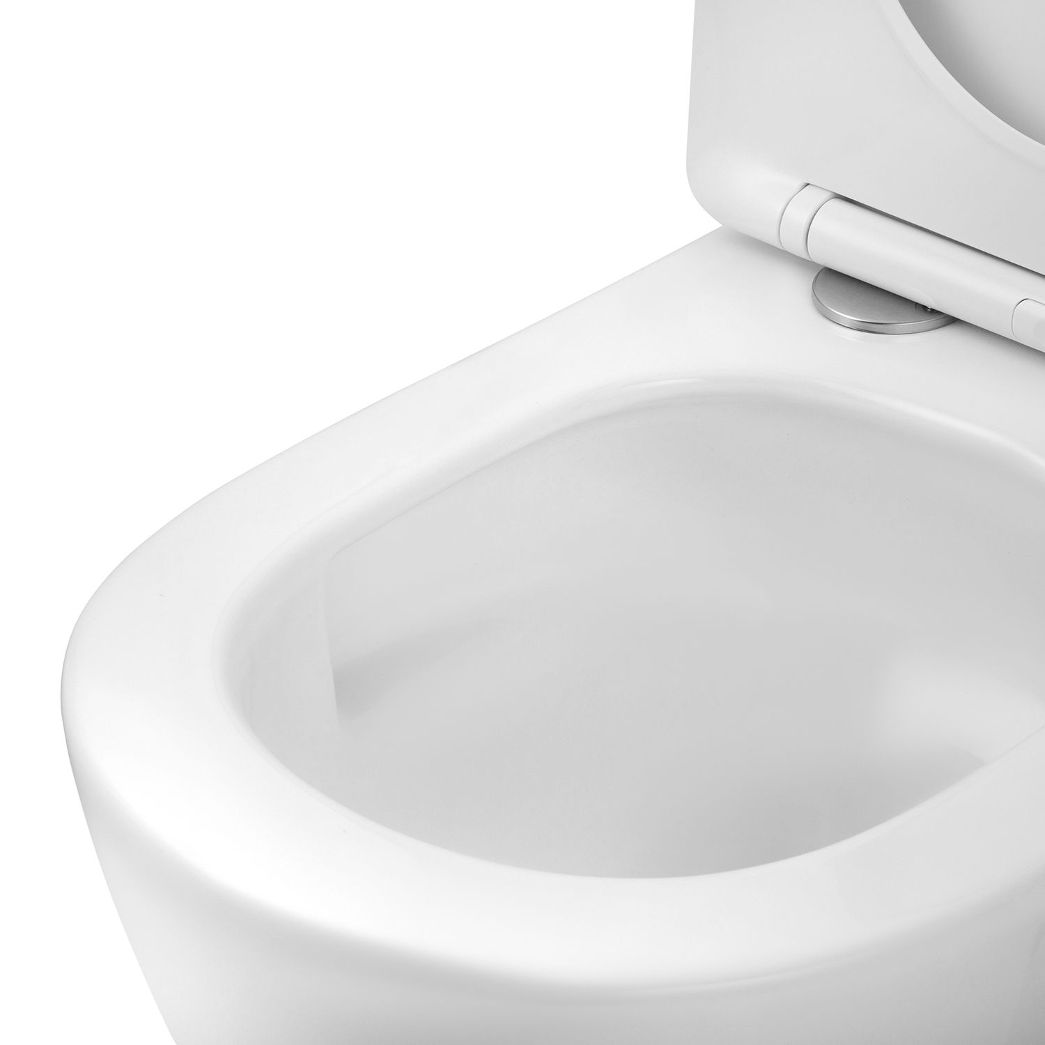 Унітаз підвісний безобідковий Kroner Harz WHI483632 TORNADO з сидінням (KH483632WHIT)