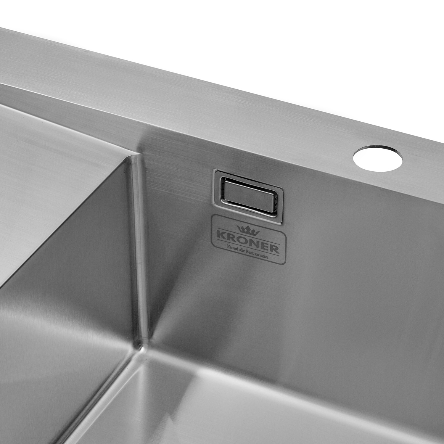 Кухонна мийка Kroner KRP Gebürstet - 6350RHM (3.0/1.0 мм)
