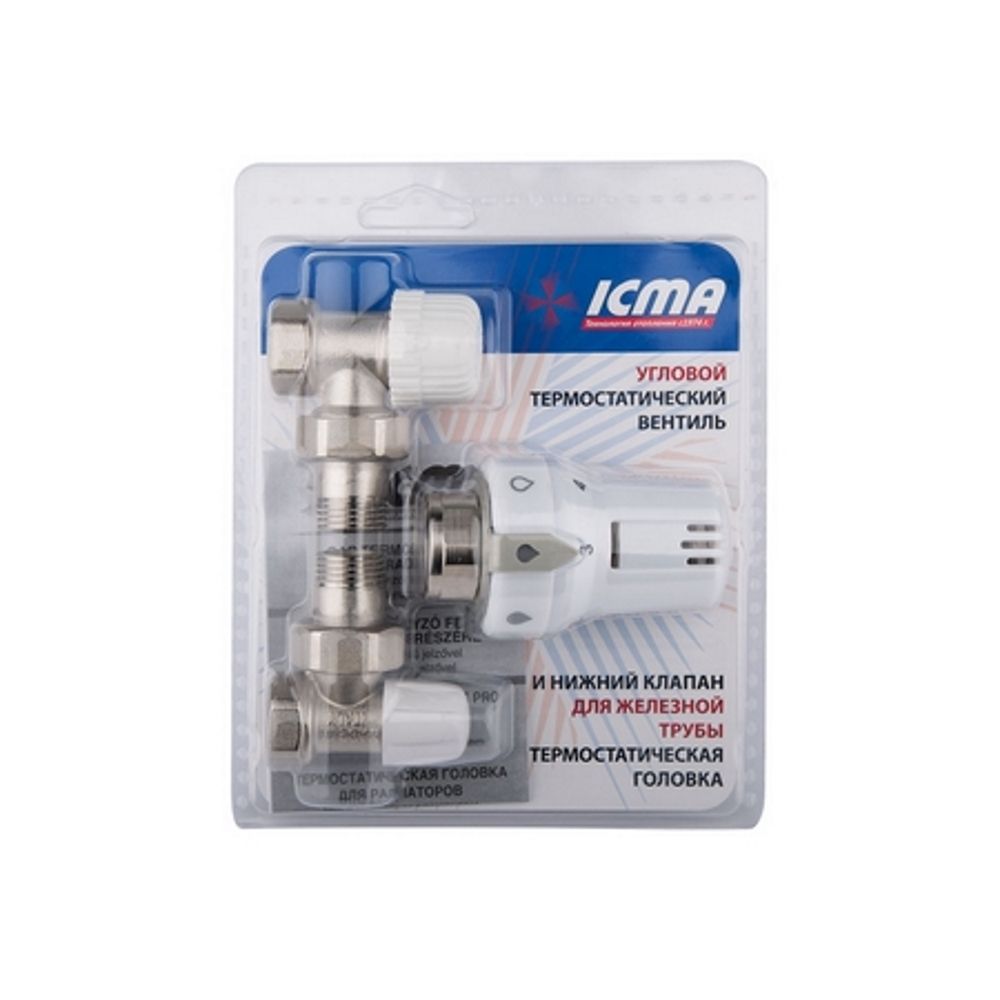Термокомплект Icma 1/2" угловой №KTE985+774+805