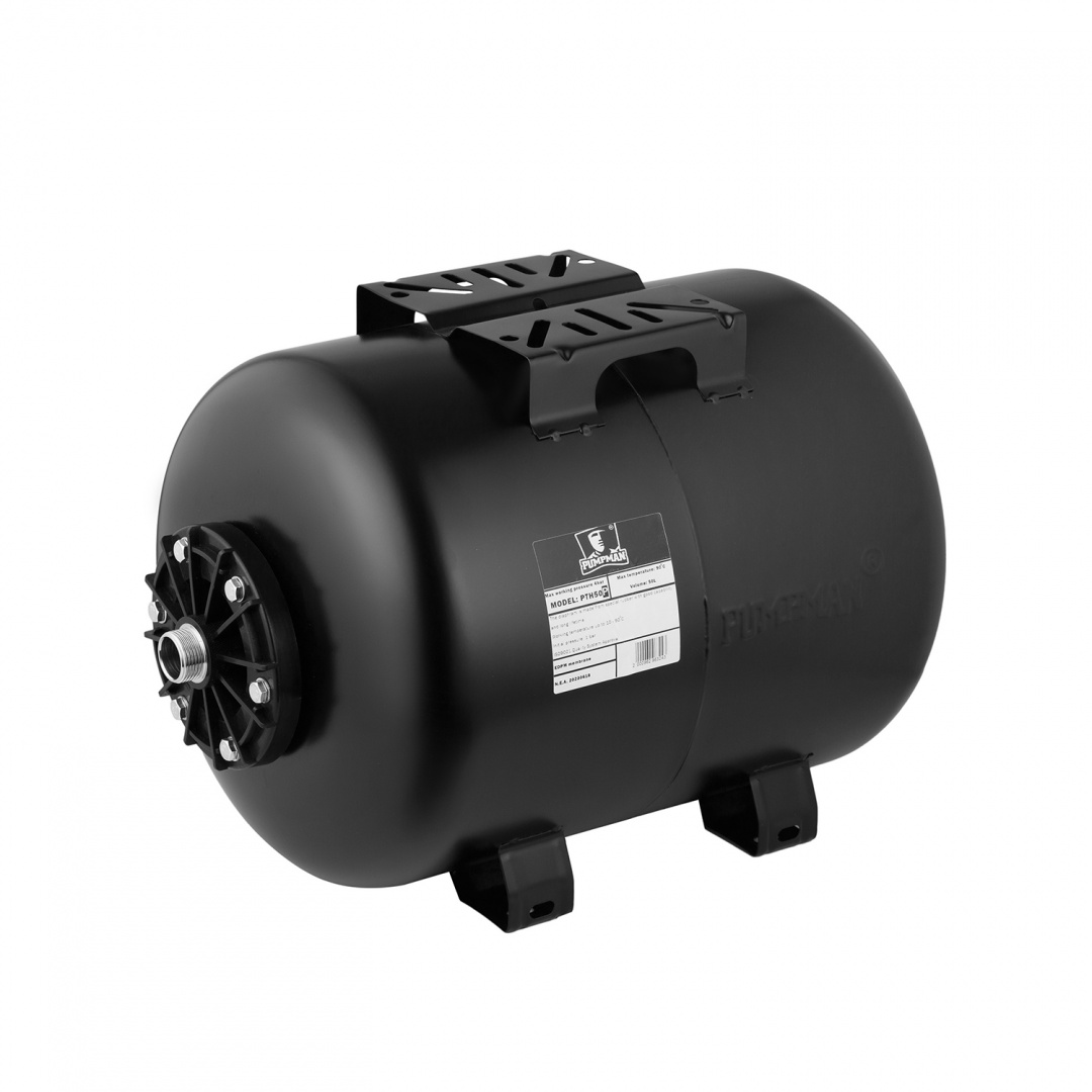 Гідроакумулятор Pumpman горизонтальний 50 л полімерний фланець