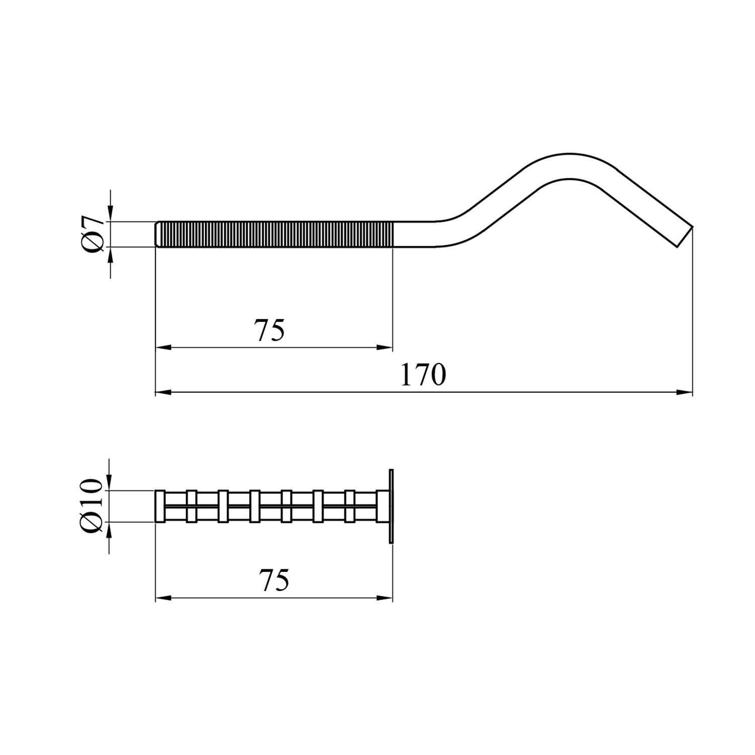 Кронштейн для радіатора Karro 170 мм білий