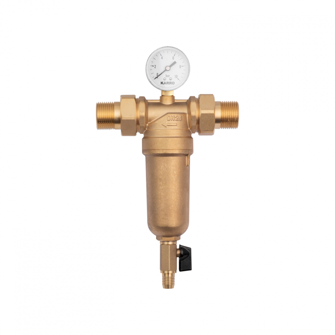 Фільтр самоочисний Karro "Super" 1" ЗЗ нікельований KR-88043