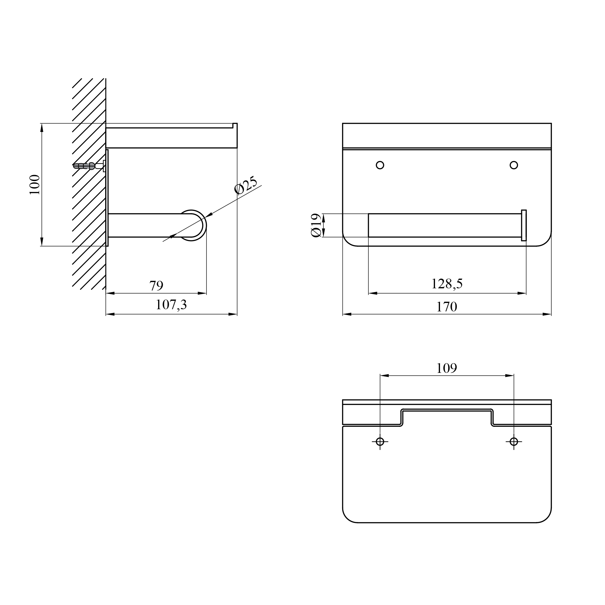 Тримач для туалетного паперу Kroner KRP Graz - SCH3018