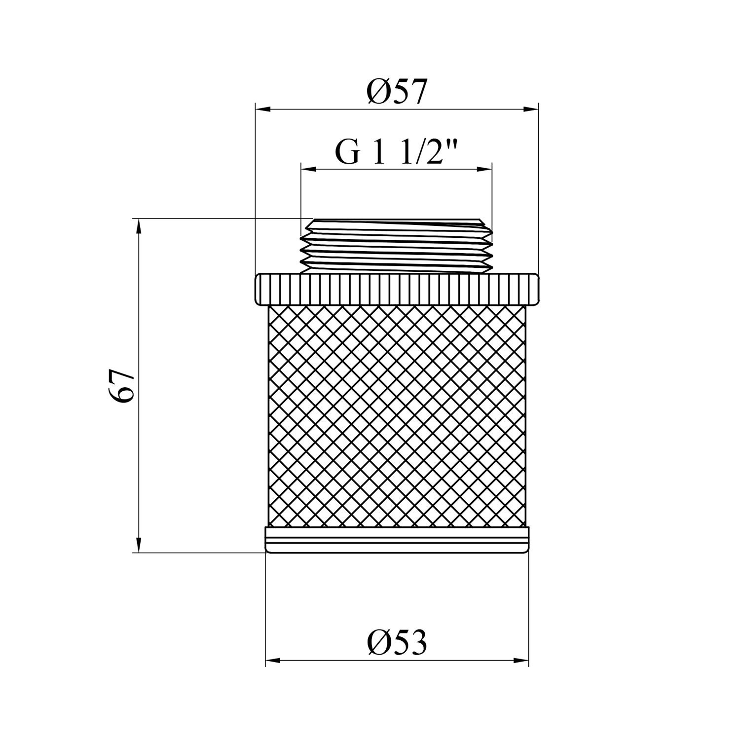 Сітка для зворотнього клапана Karro 1 1/2" нержавіюча сталь KR-6122