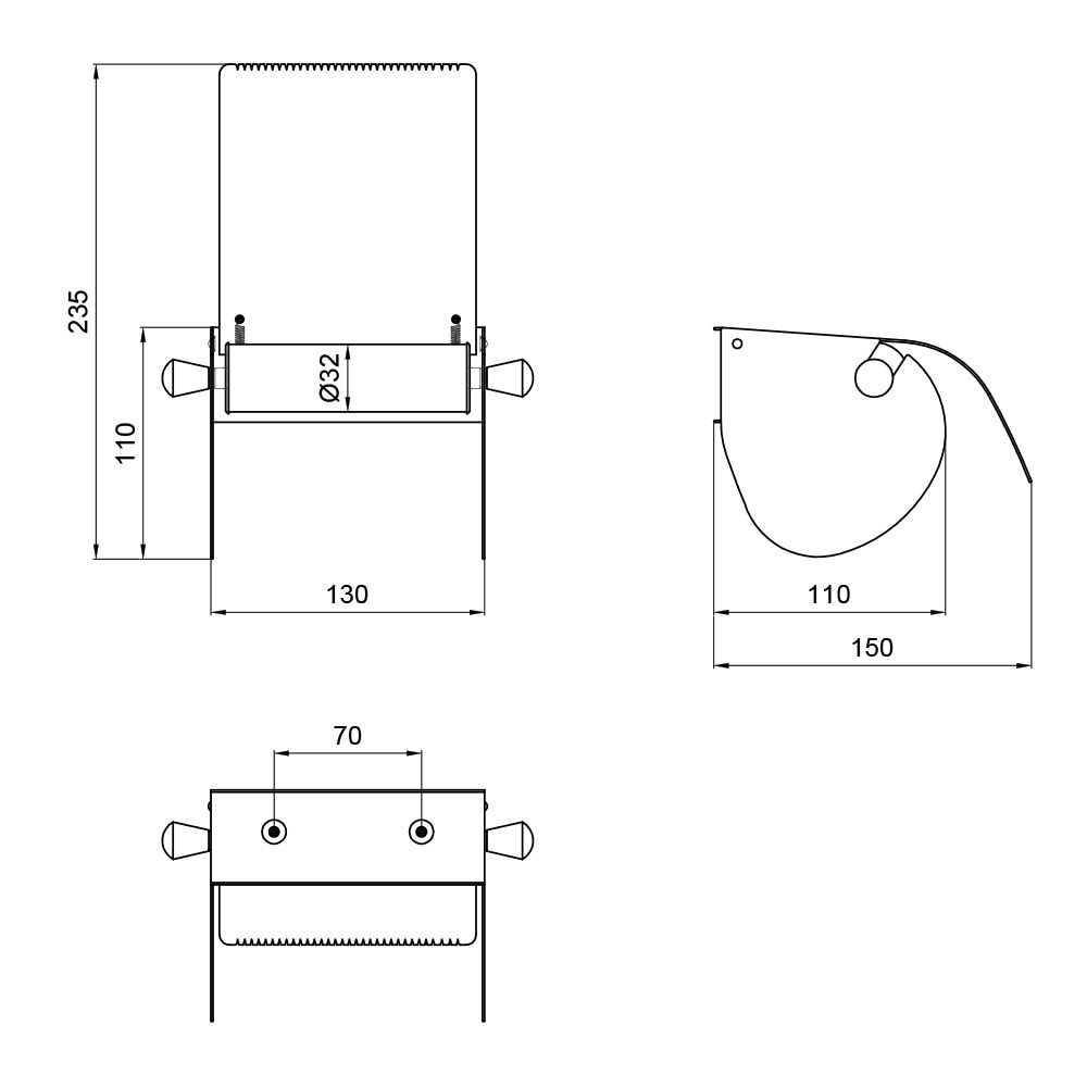 Держатель для туалетной бумаги Lidz (CRM) 121.04.02