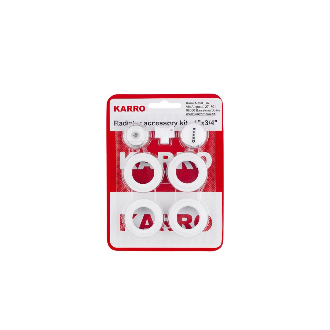 Комплект пробок для алюмінієвого радіатора Karro 3/4" білі