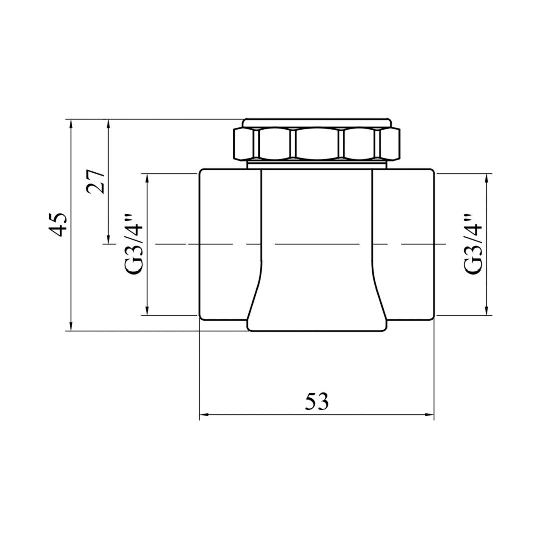 Фільтр газовий Nikiforov 3/4" ВВ латунний