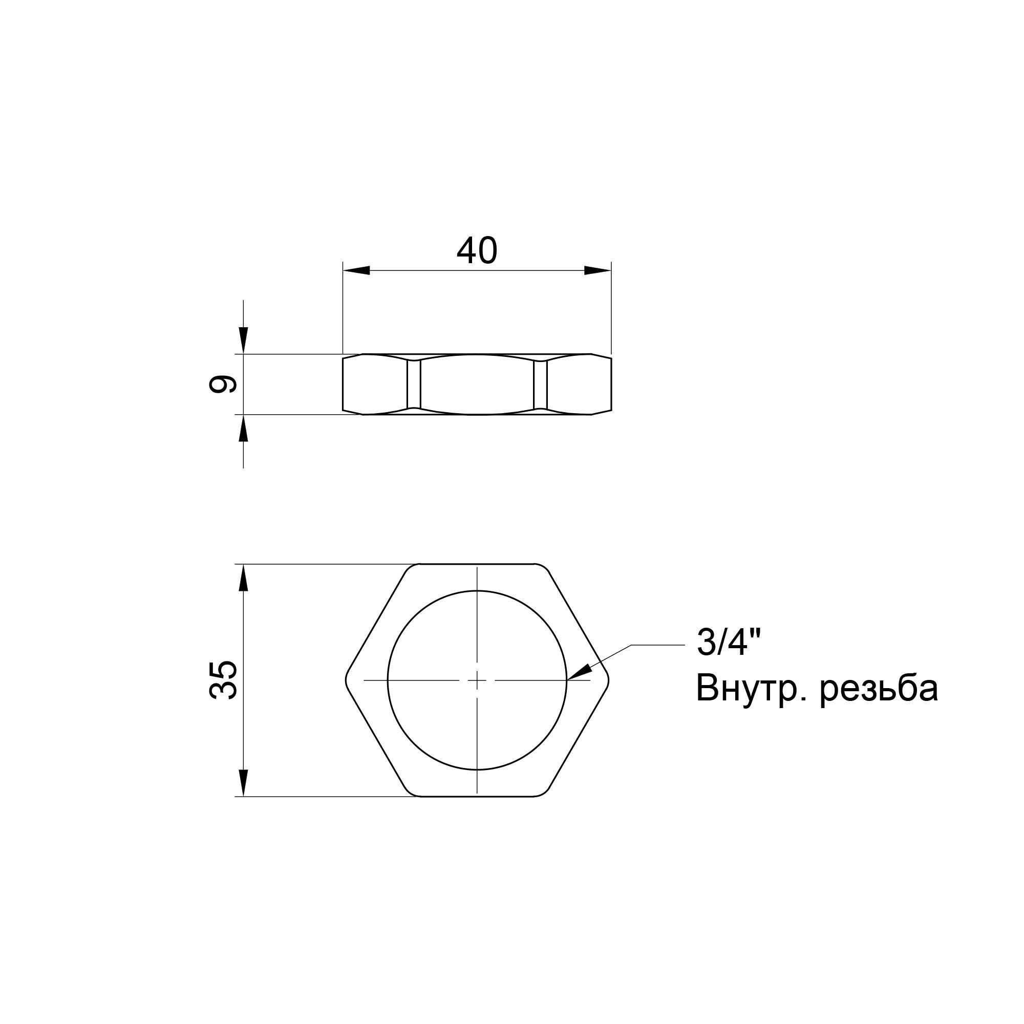 Контргайка SD Plus 3/4" SD40120