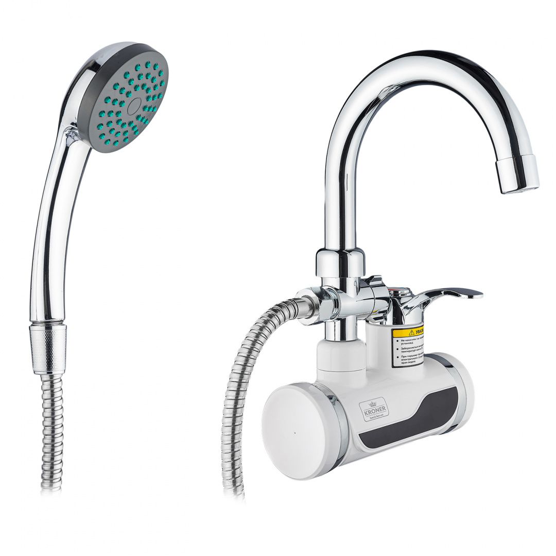 Проточний водонагрівач Kroner KRM Volt - CW191WMDS з дисплеєм