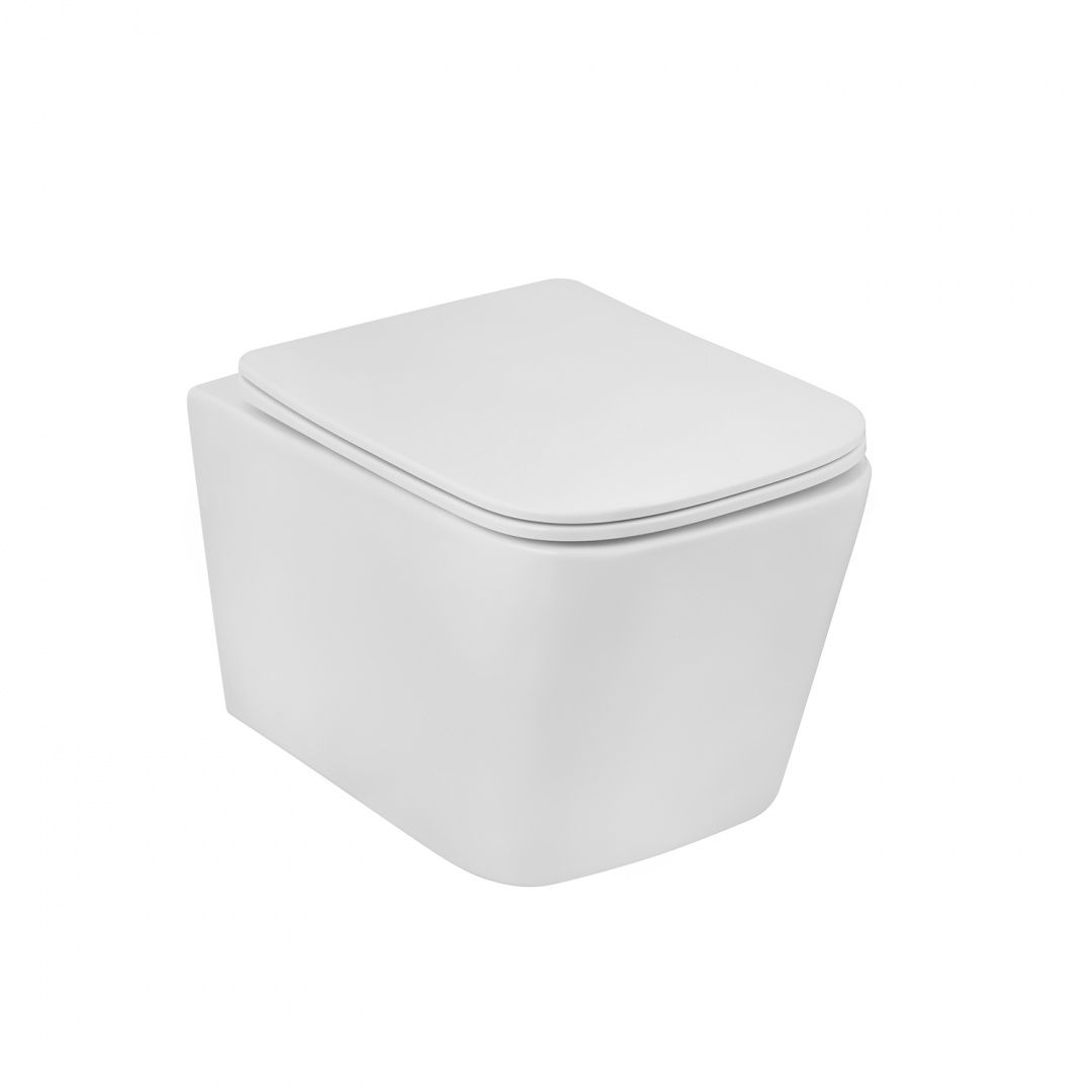 Унітаз підвісний безобідковий Kroner Eifel WHI483429 TORNADO з сидінням (KE483429WHIT)