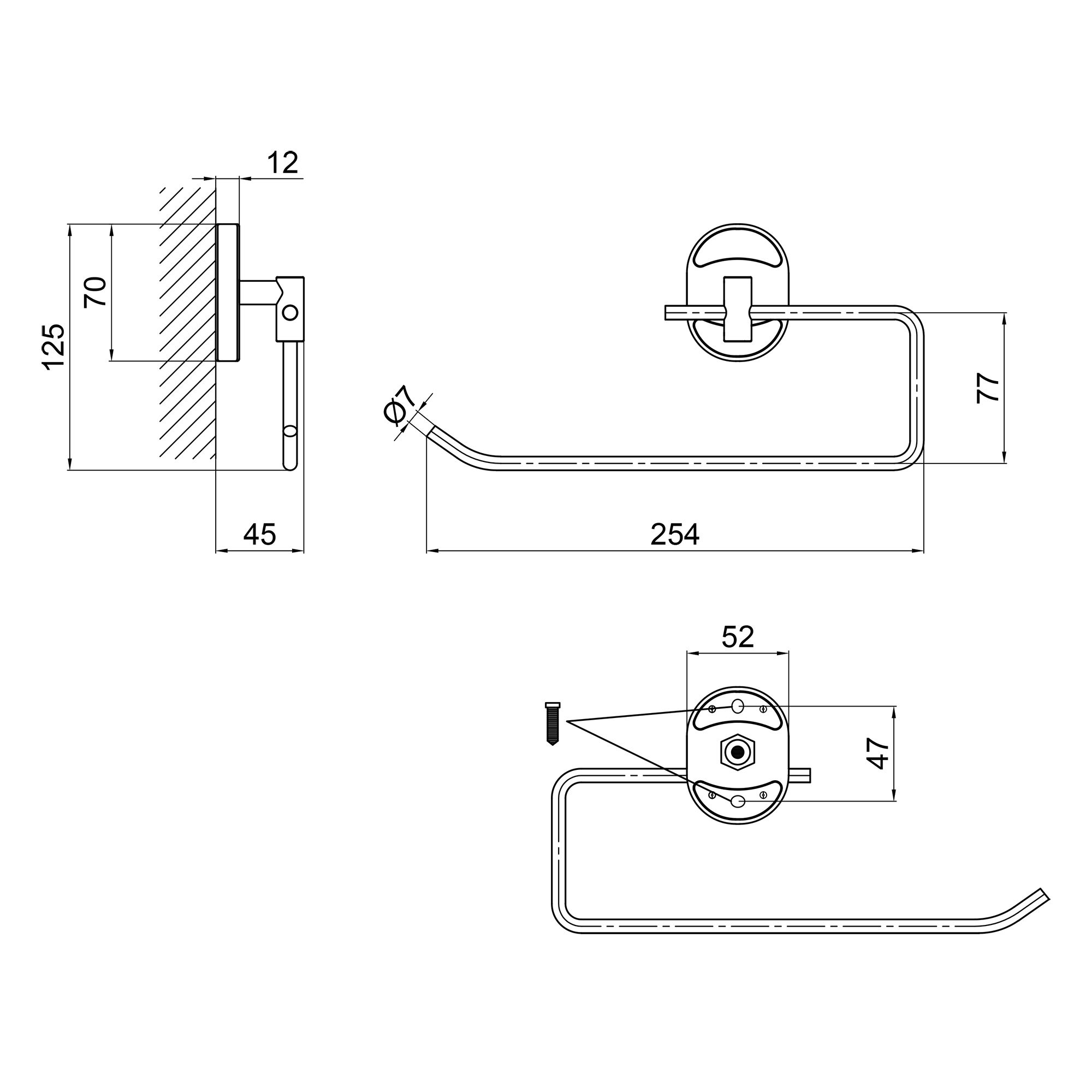 Тримач для туалетного паперу Lidz (CRM) 114.03.04
