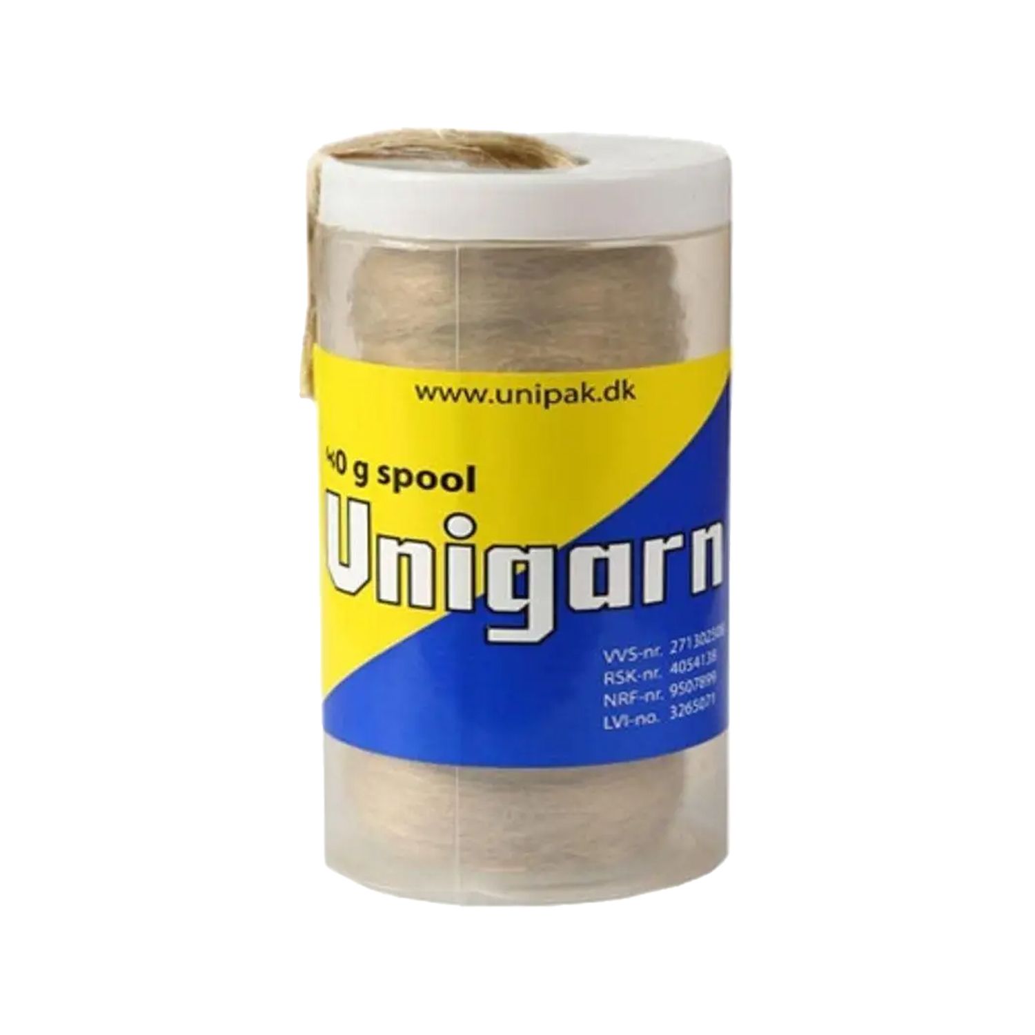 Льон сантехнічний Unigarn 40 гр котушка в контейнері