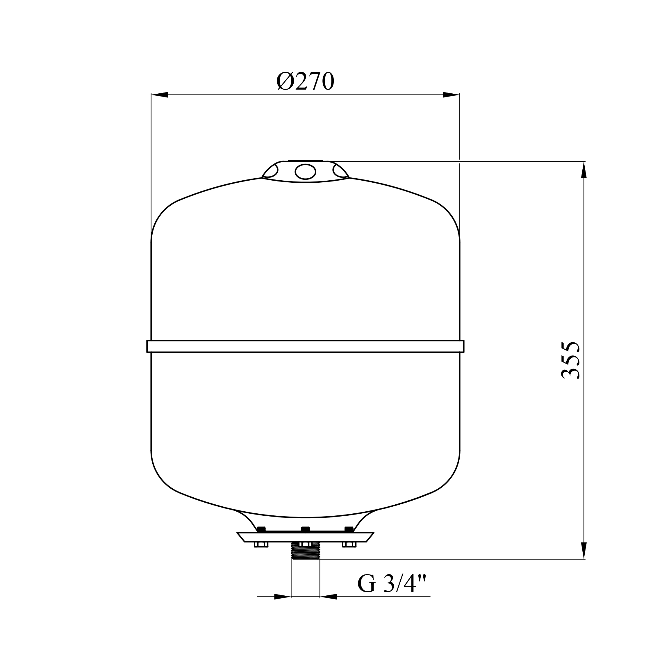 Розширювальний бак Grandwater PTV12