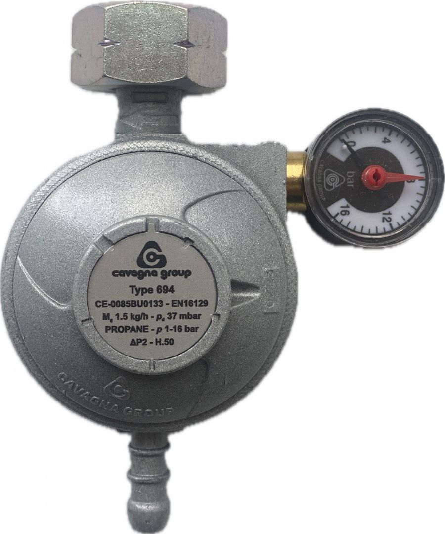 Регулятор пропановий побутовий Cavagna Group 694 з манометром