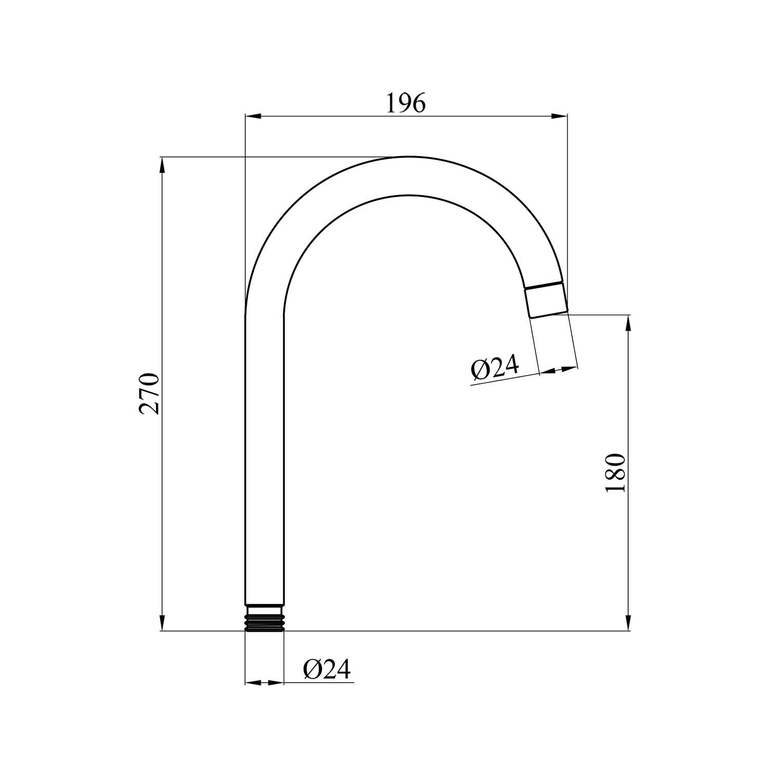 Вилив для змішувача Kroner KRP - ESG805