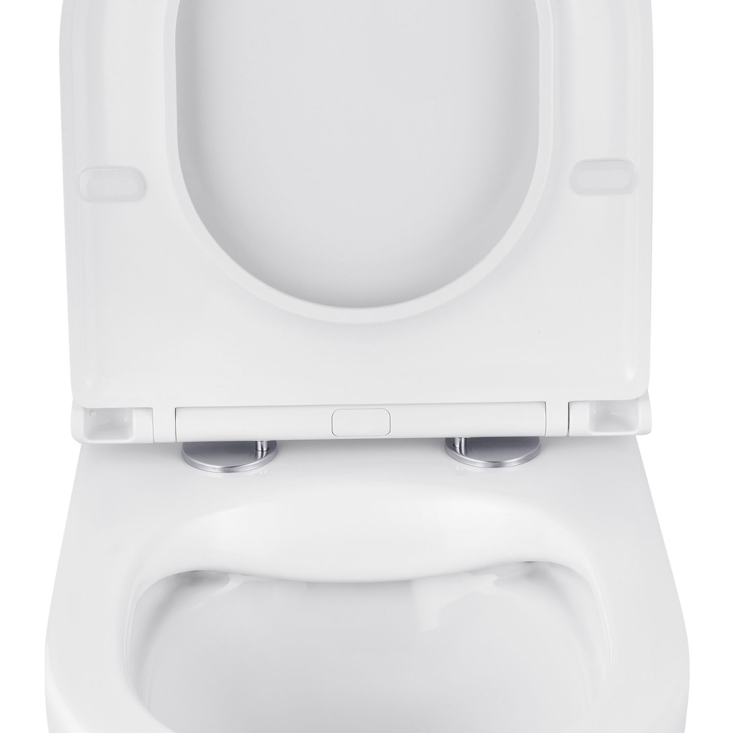 Унітаз підвісний безобідковий Kroner Harz WHI493736 RIMLESS з сидінням Slim Duroplast / Soft-close / Quick relase (KH493736WHIR)