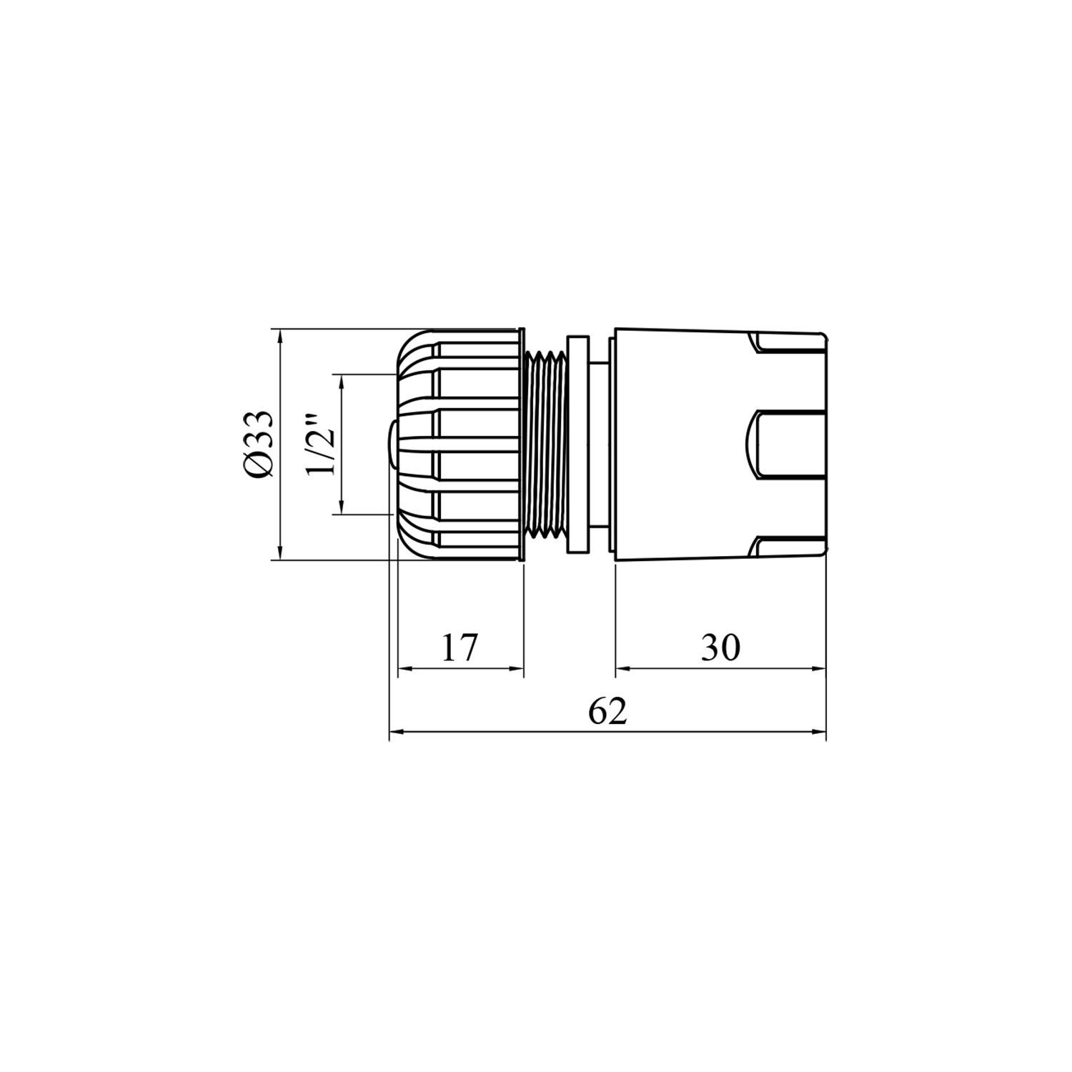 Конектор Bradas Stop Gold Line 1/2" GL5810P
