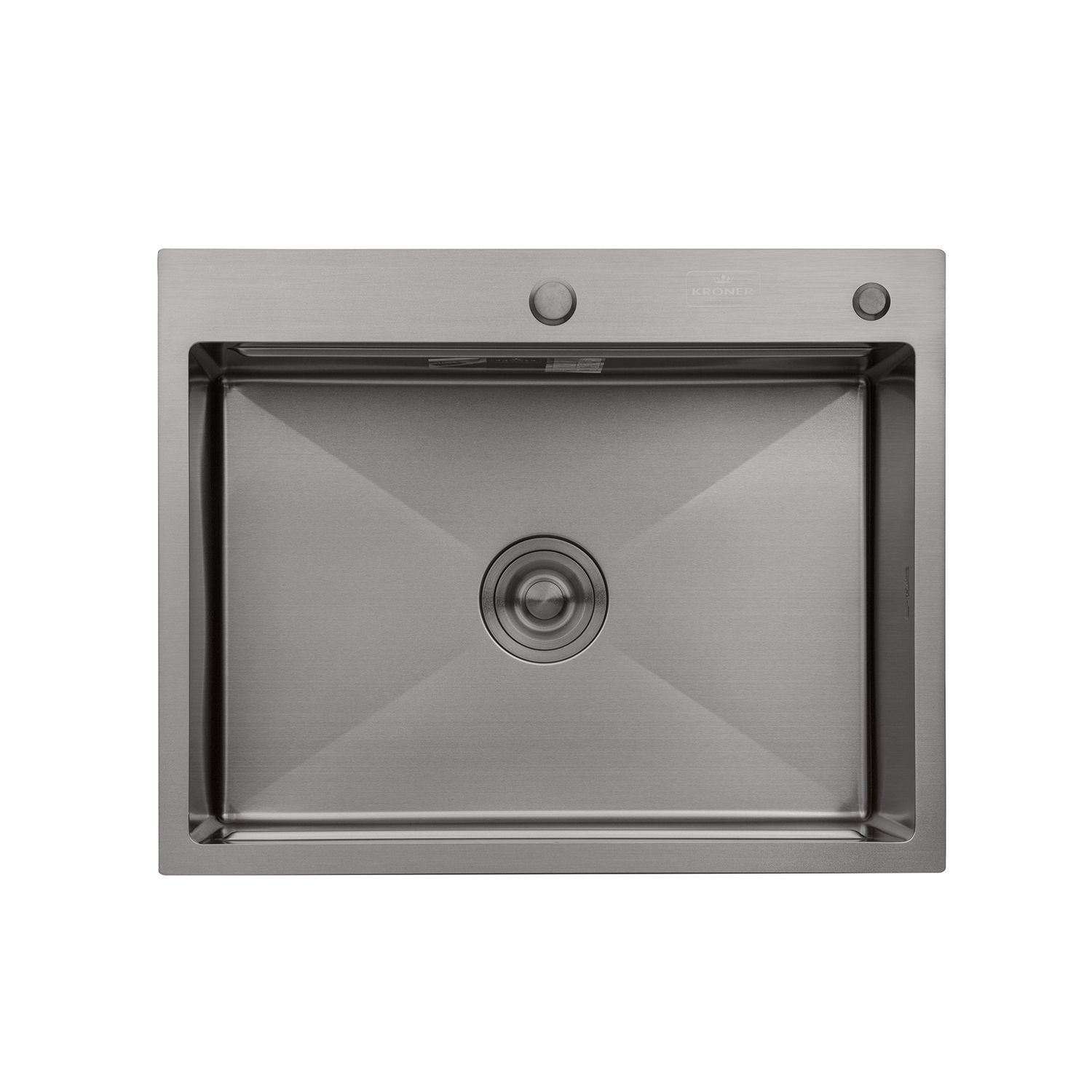 Кухонна мийка Kroner KRP Schwarze - 6350HM PVD (3.0/1.0 мм)