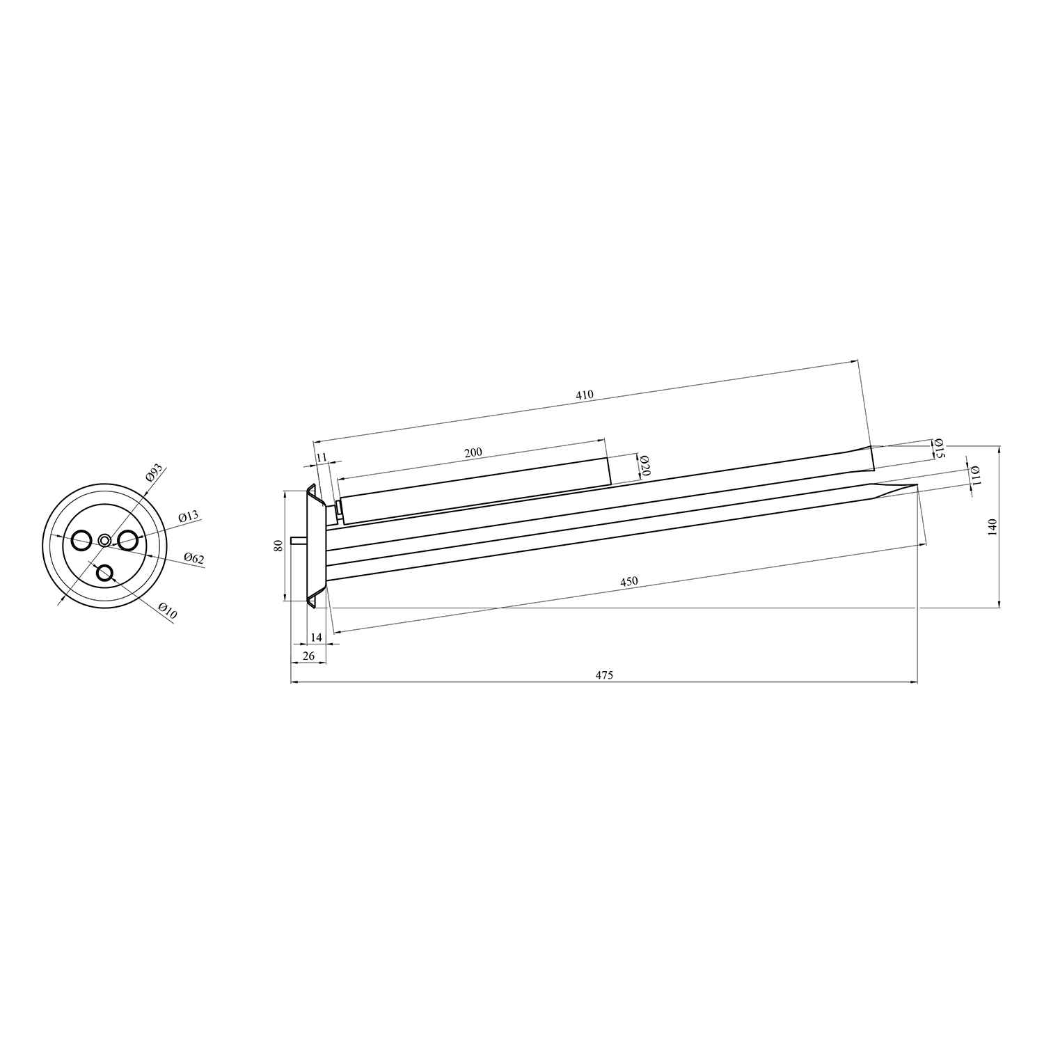 Колба фланець для сухих ТЕНів Kroner Runder 0141