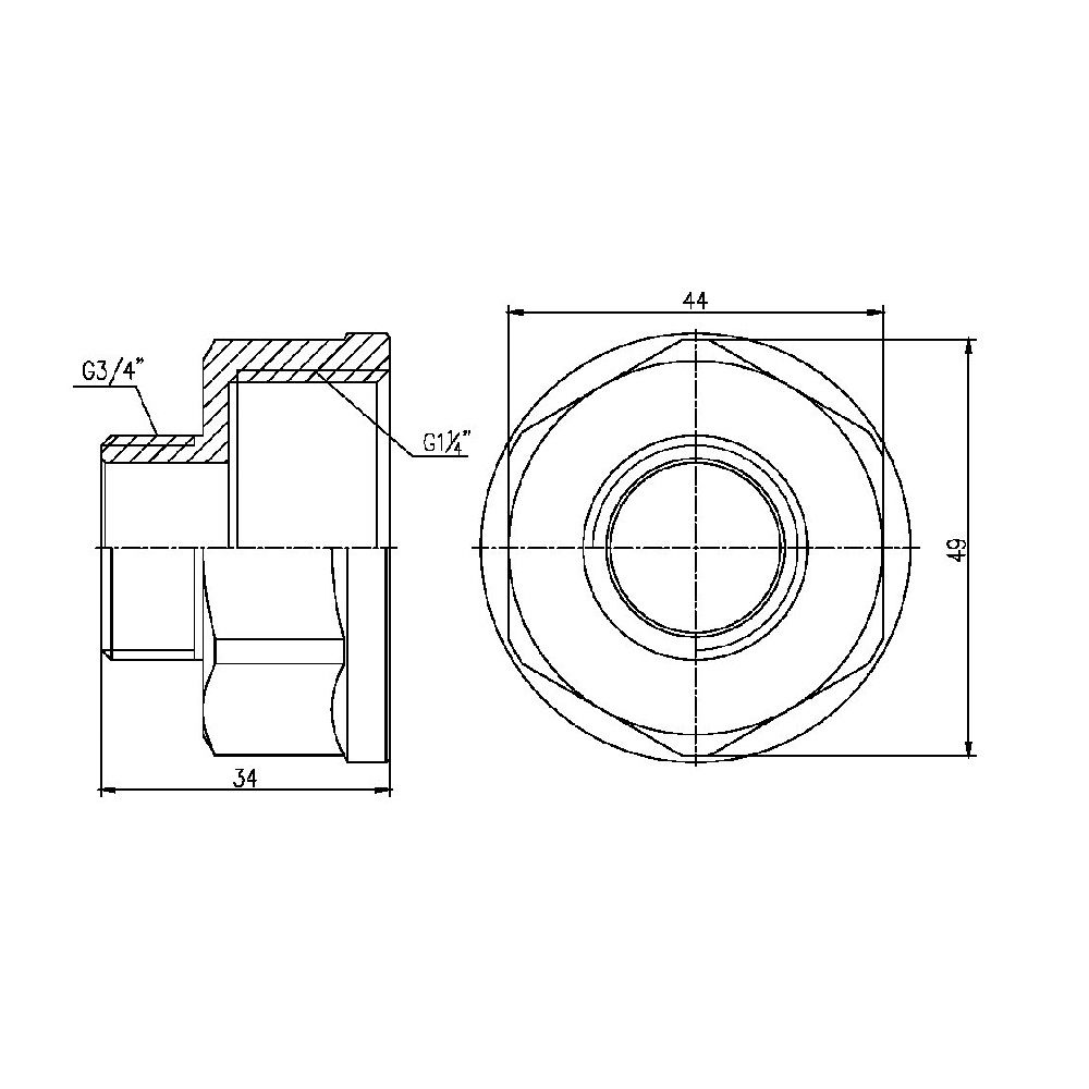 Перехід SD Forte 1" 1/4х3/4" ВЗ SF3603220