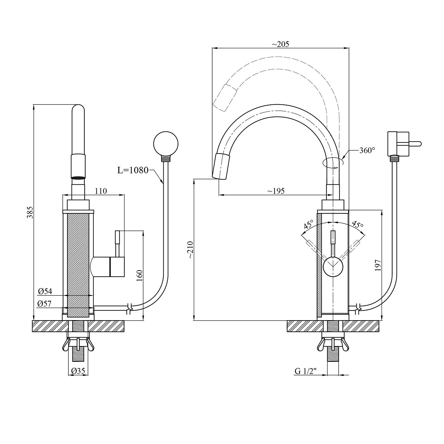 Проточний водонагрівач Kroner KRP Volt - ESG087RSS з дисплеєм