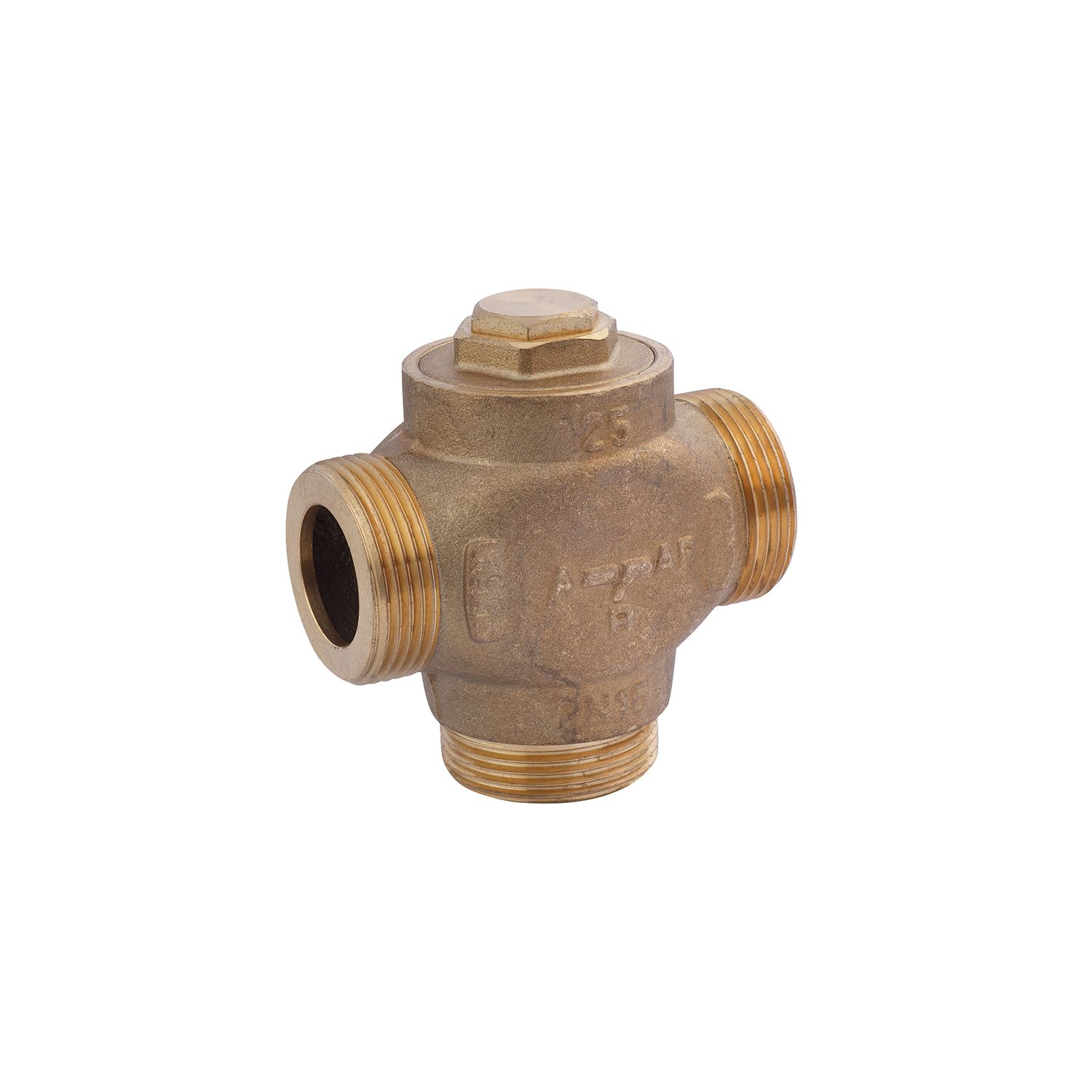 Трьохходовий клапан Karro (DN) 25, d=1 1/4" ЗЗЗ латунний KR-1134