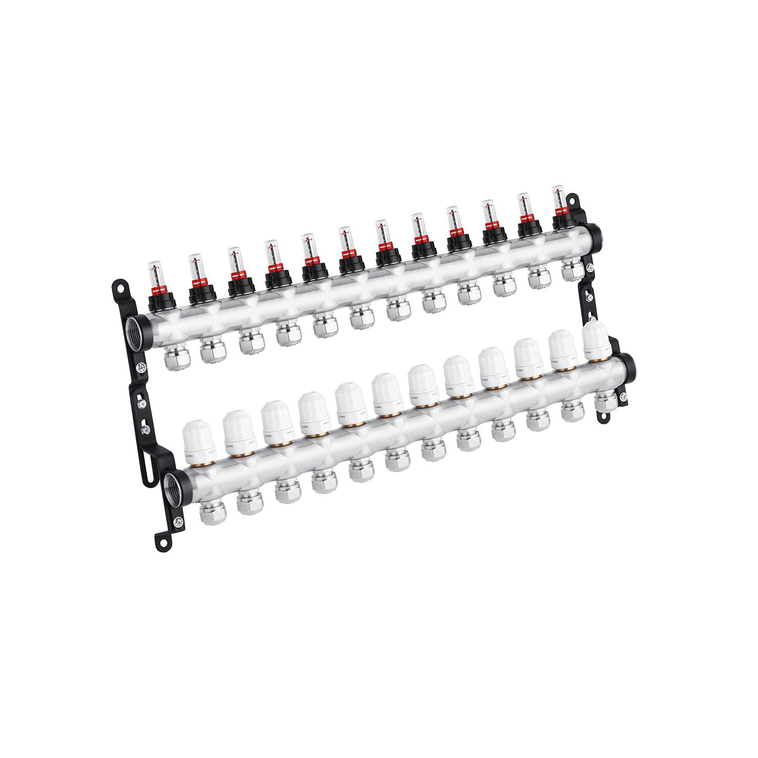 Колектор в зборі STA "Classic" на 12 виходів G1" з євроконусами, нержавіюча сталь