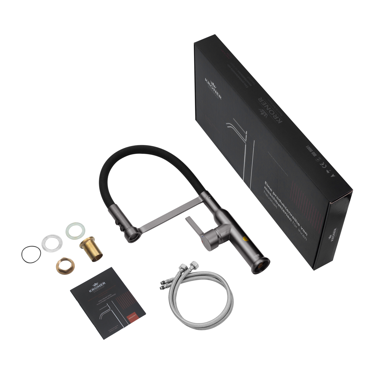 Змішувач для кухні Kroner KRP Ersel - GRP03112BLK