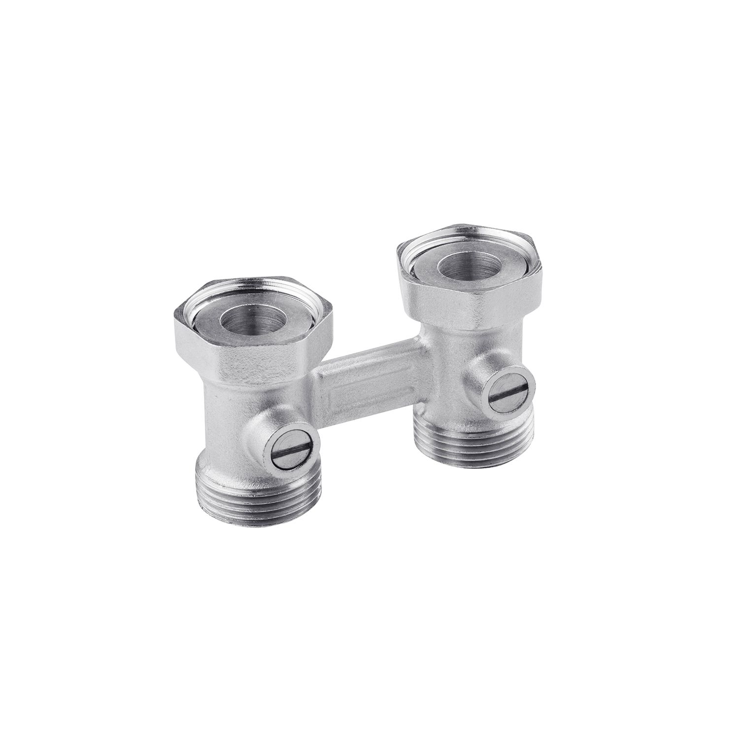 Вузол для нижнього підключення радіатора STA 3/4" ВЗ прямий, без ніпелів, нікельований