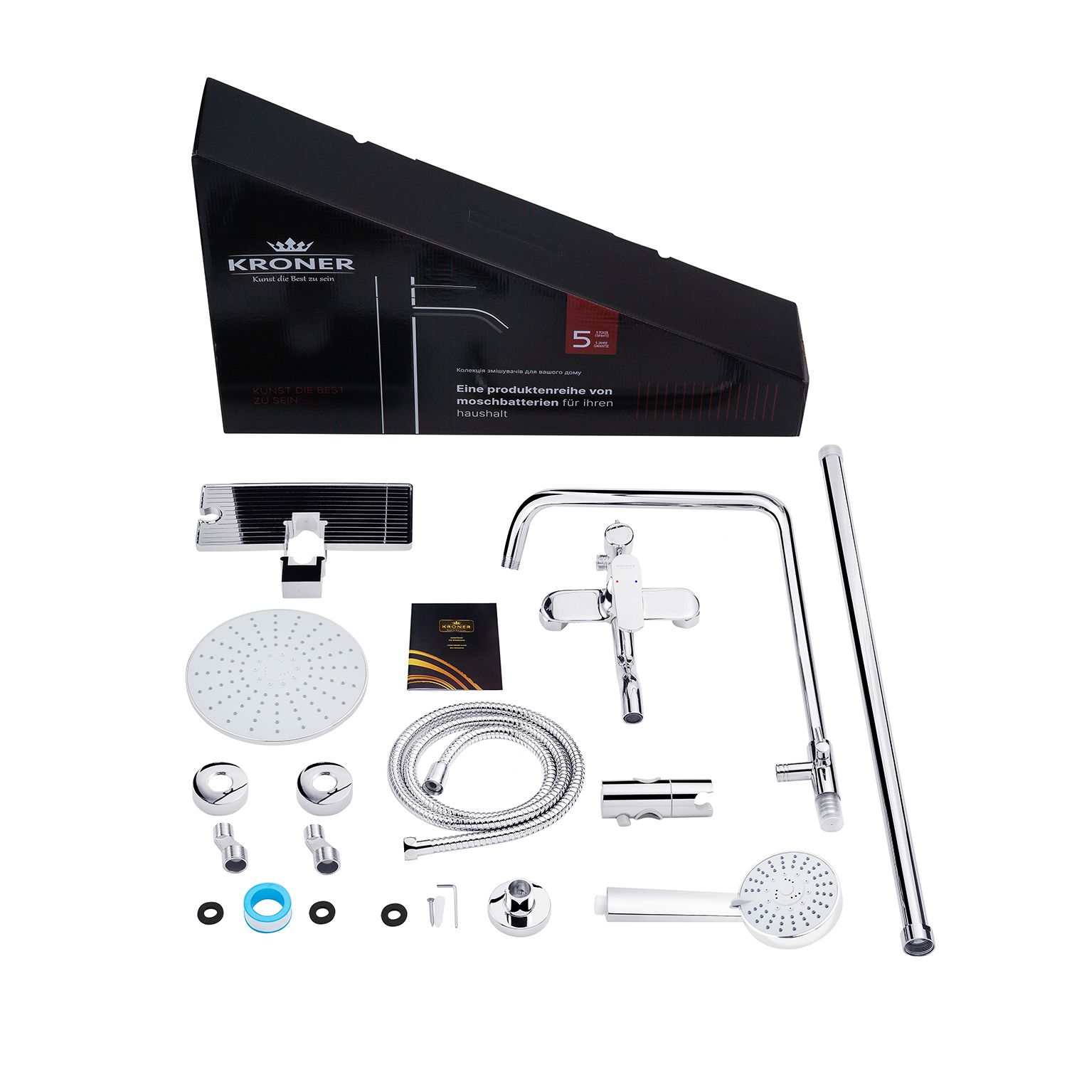 Набор 2 в 1 душова система Kroner Armada-C064K + змішувач Hagen-C010
