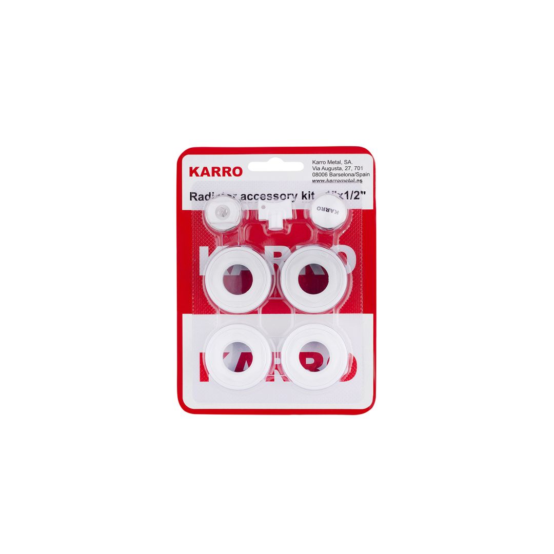 Комплект пробок для алюмінієвого радіатора Karro 1/2" білі