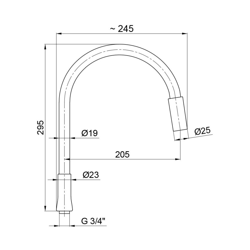 Излив для кухни Touch-Z 261 BLA