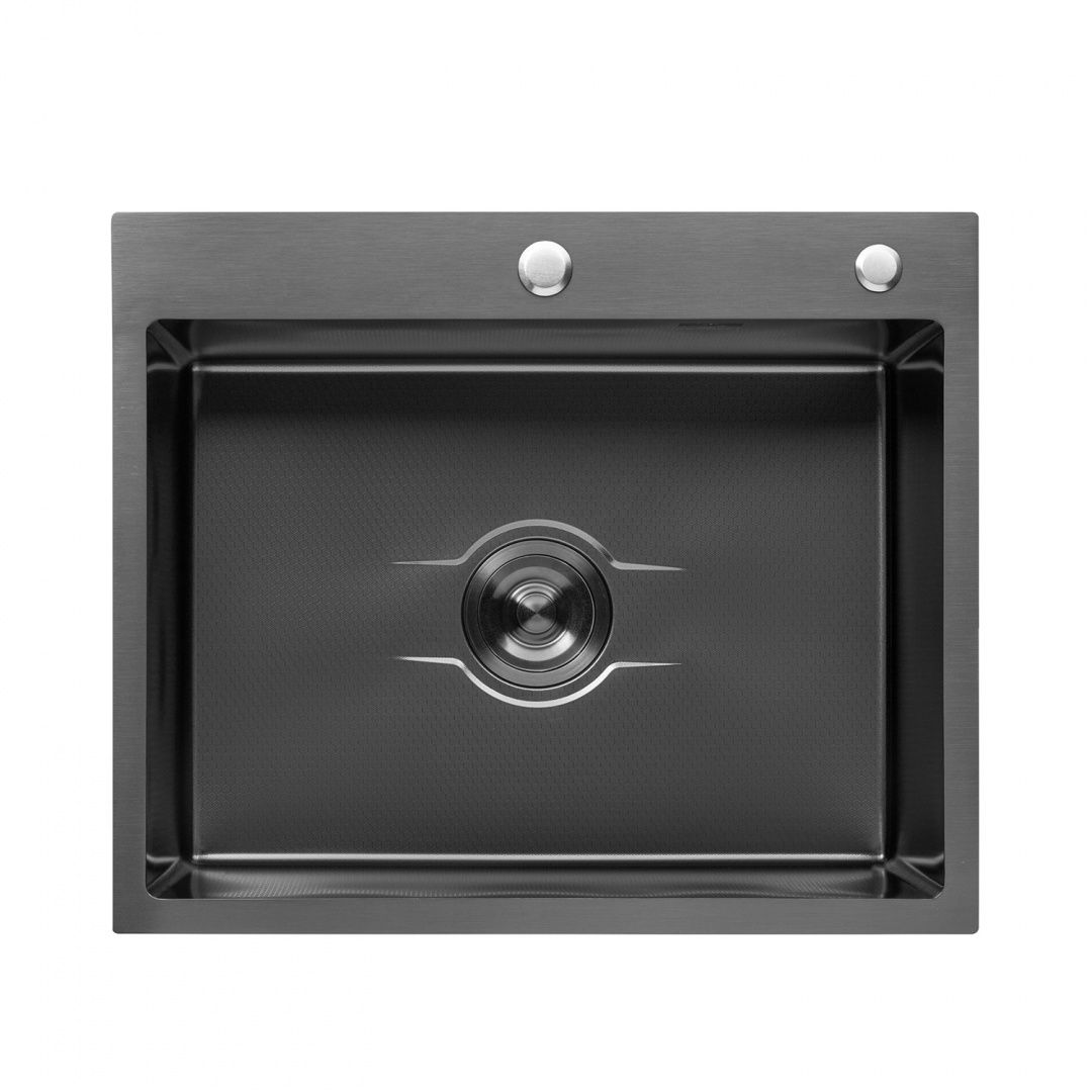 Кухонна мийка Kroner KRP Derby - 6050HM PVD (2,5/0,5 мм)